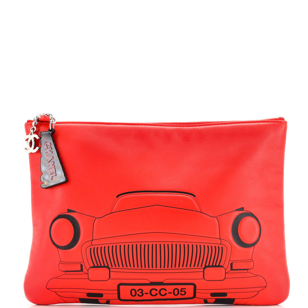 Cuba La Habana O Case Clutch Printed Embossed Lambskin Medium