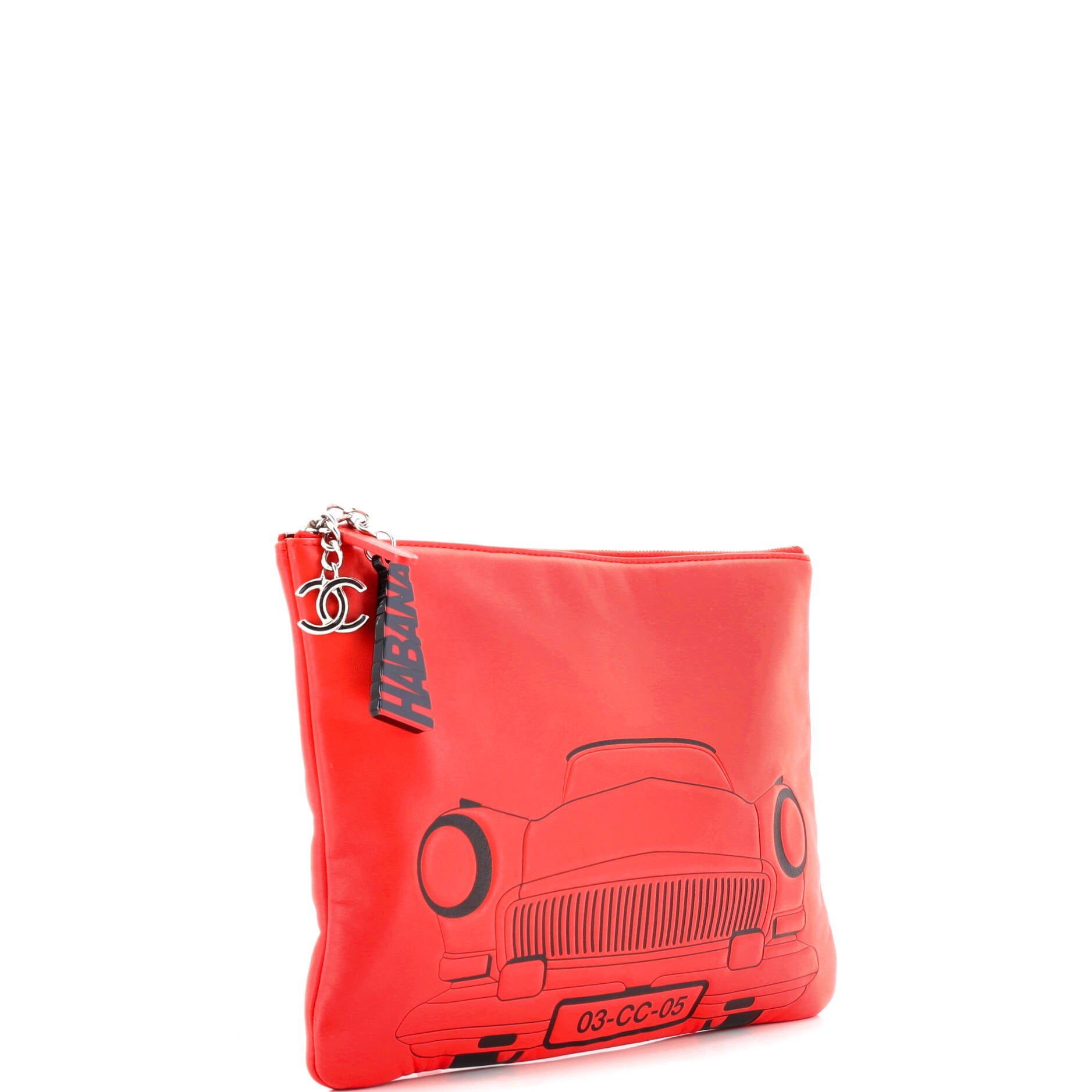 Cuba La Habana O Case Clutch Printed Embossed Lambskin Medium