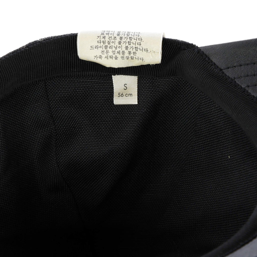 Baseball Cap GG Denim with Leather