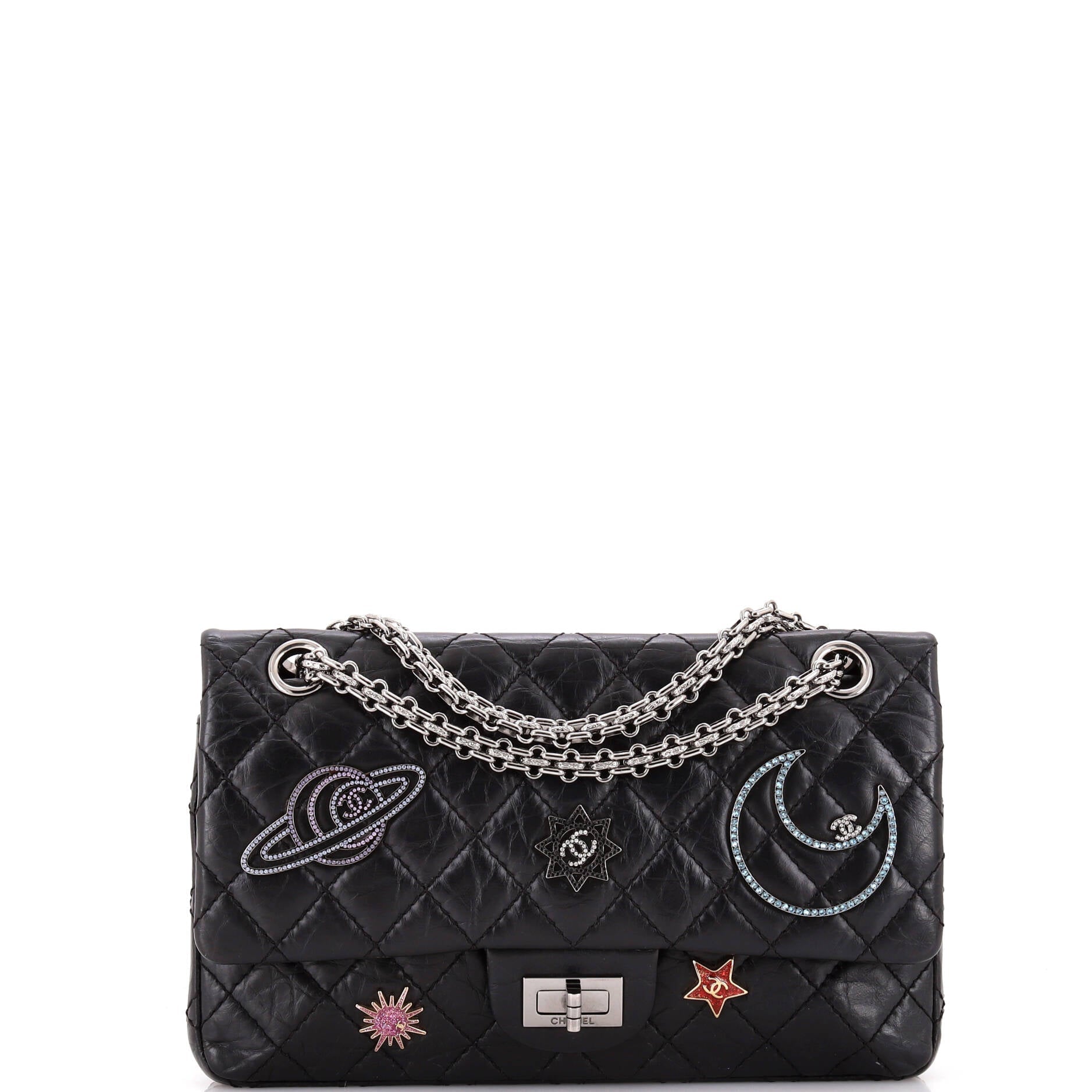 Space Charms Reissue 2.55 Flap Bag Quilted Aged Calfskin 225