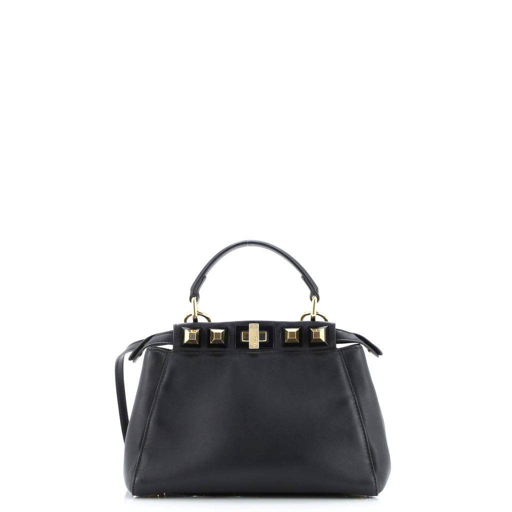 Peekaboo Bag Leather with Studded Detail Mini