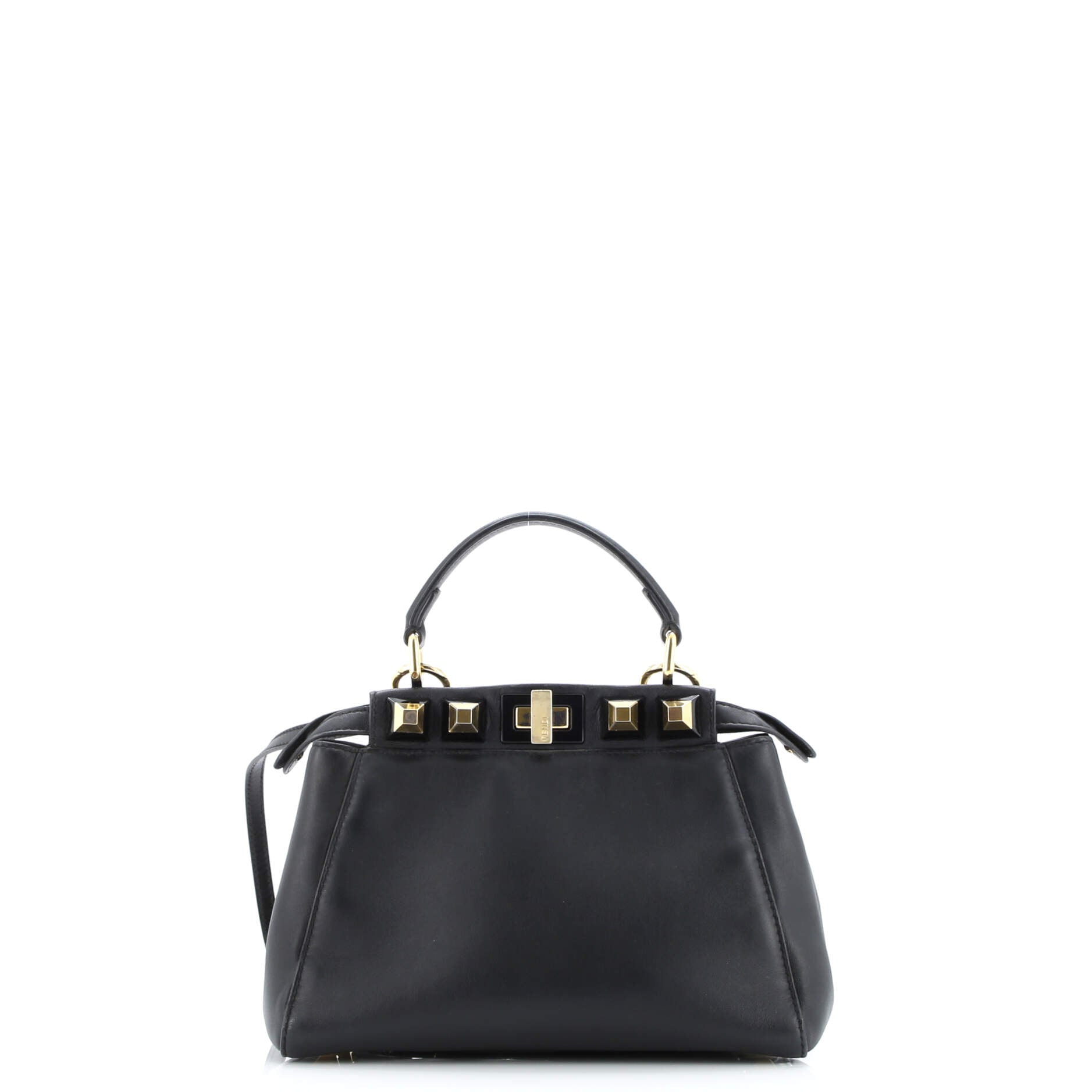 Peekaboo Bag Leather with Studded Detail Mini