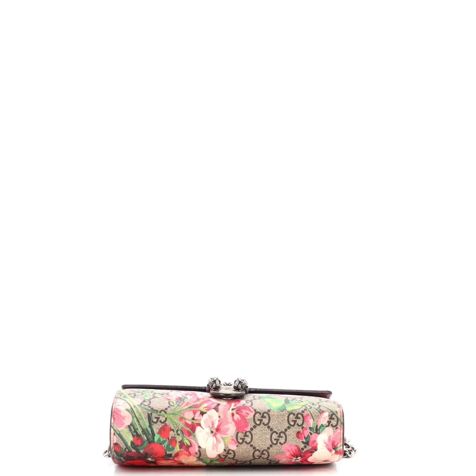 Dionysus Chain Wallet Blooms Print GG Coated Canvas Small