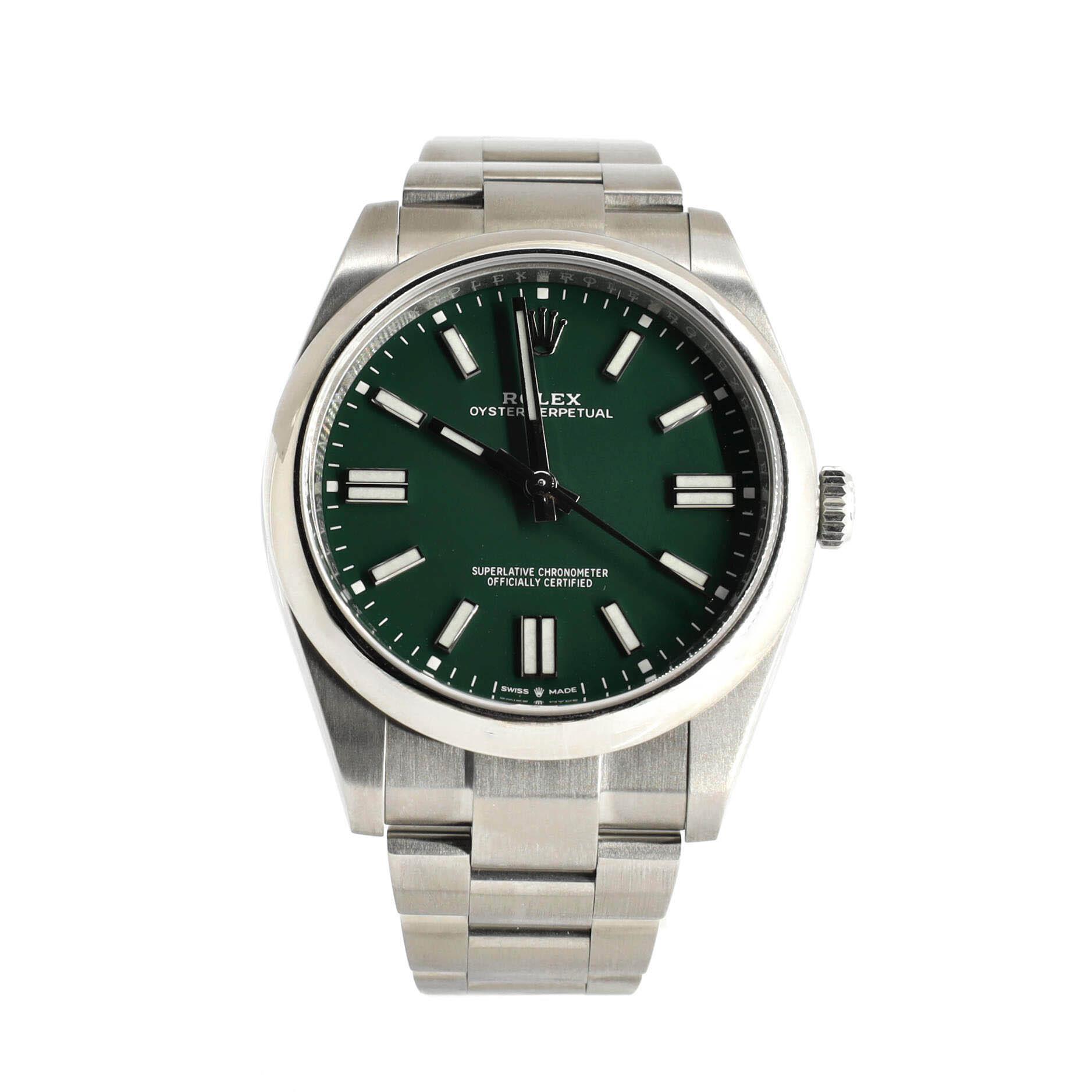 Oyster Perpetual Green Automatic Watch Stainless Steel 41