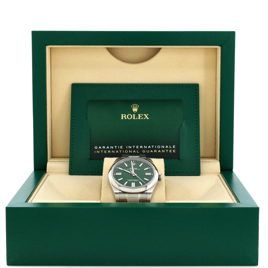 Oyster Perpetual Green Automatic Watch Stainless Steel 41