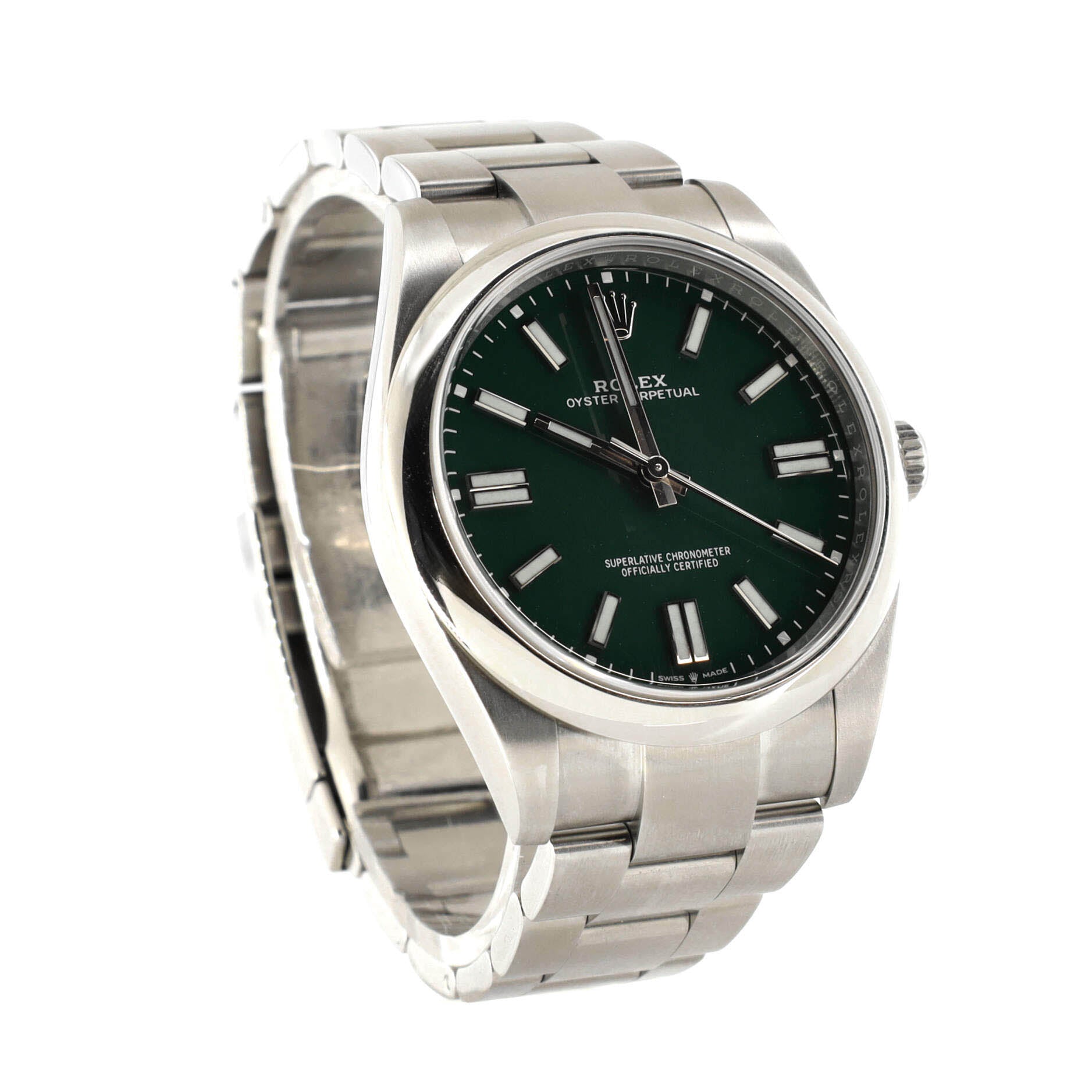 Oyster Perpetual Green Automatic Watch Stainless Steel 41
