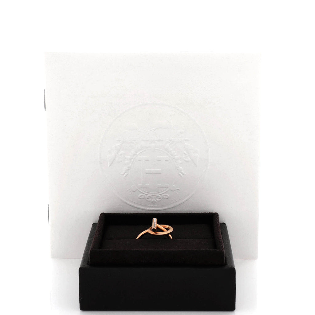 Echappee Ring 18K Rose Gold and Diamonds Small