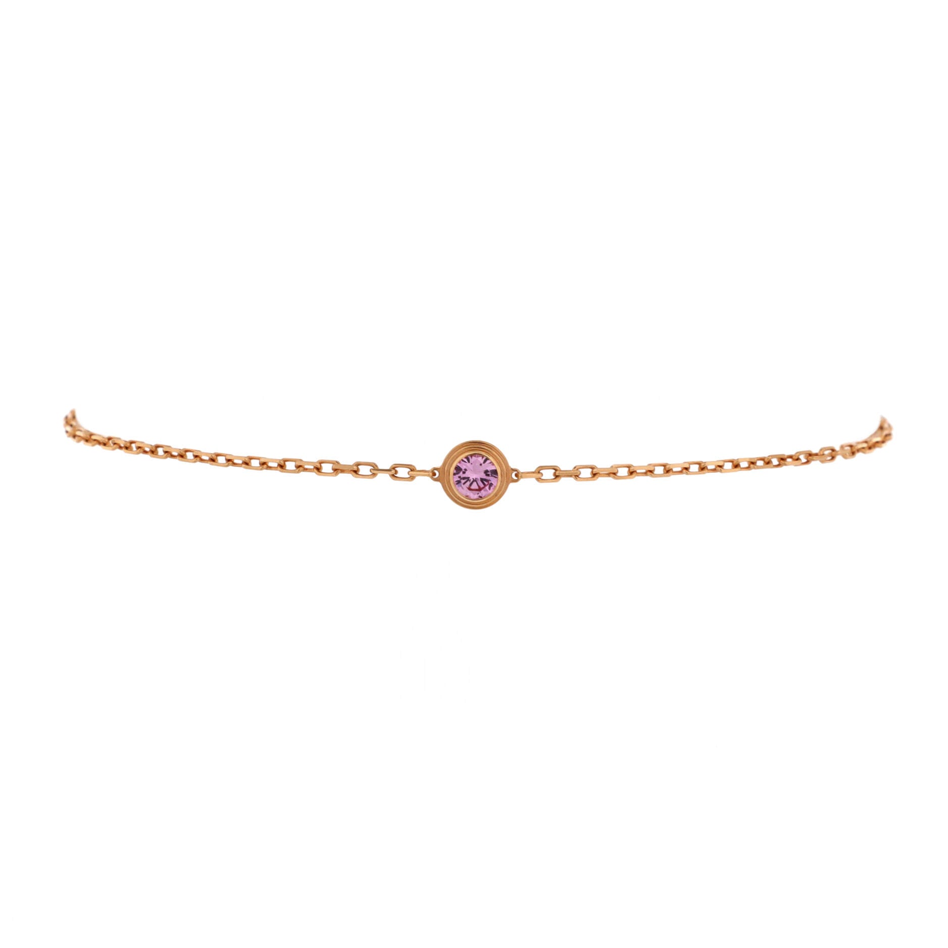 D'Amour Bracelet 18K Rose Gold with Pink Sapphire