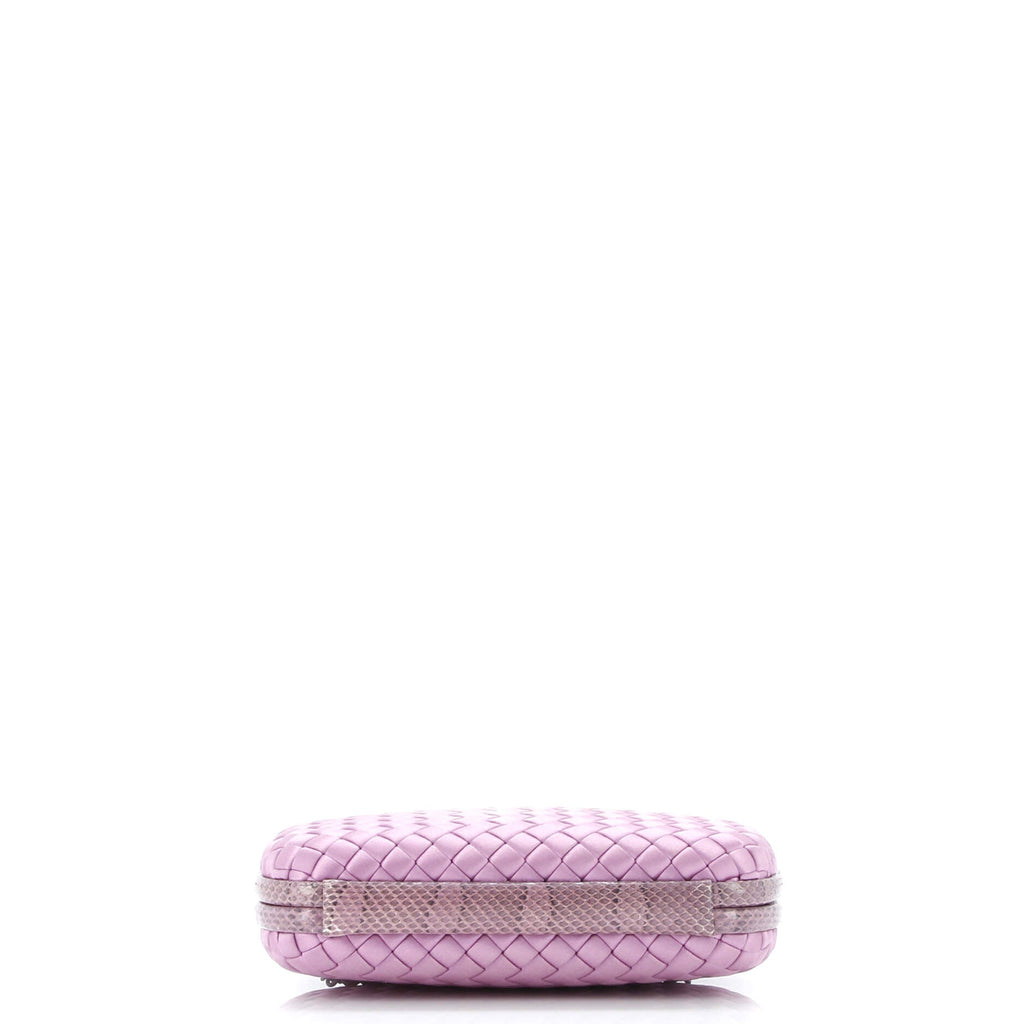 Box Knot Clutch Intrecciato Satin Small