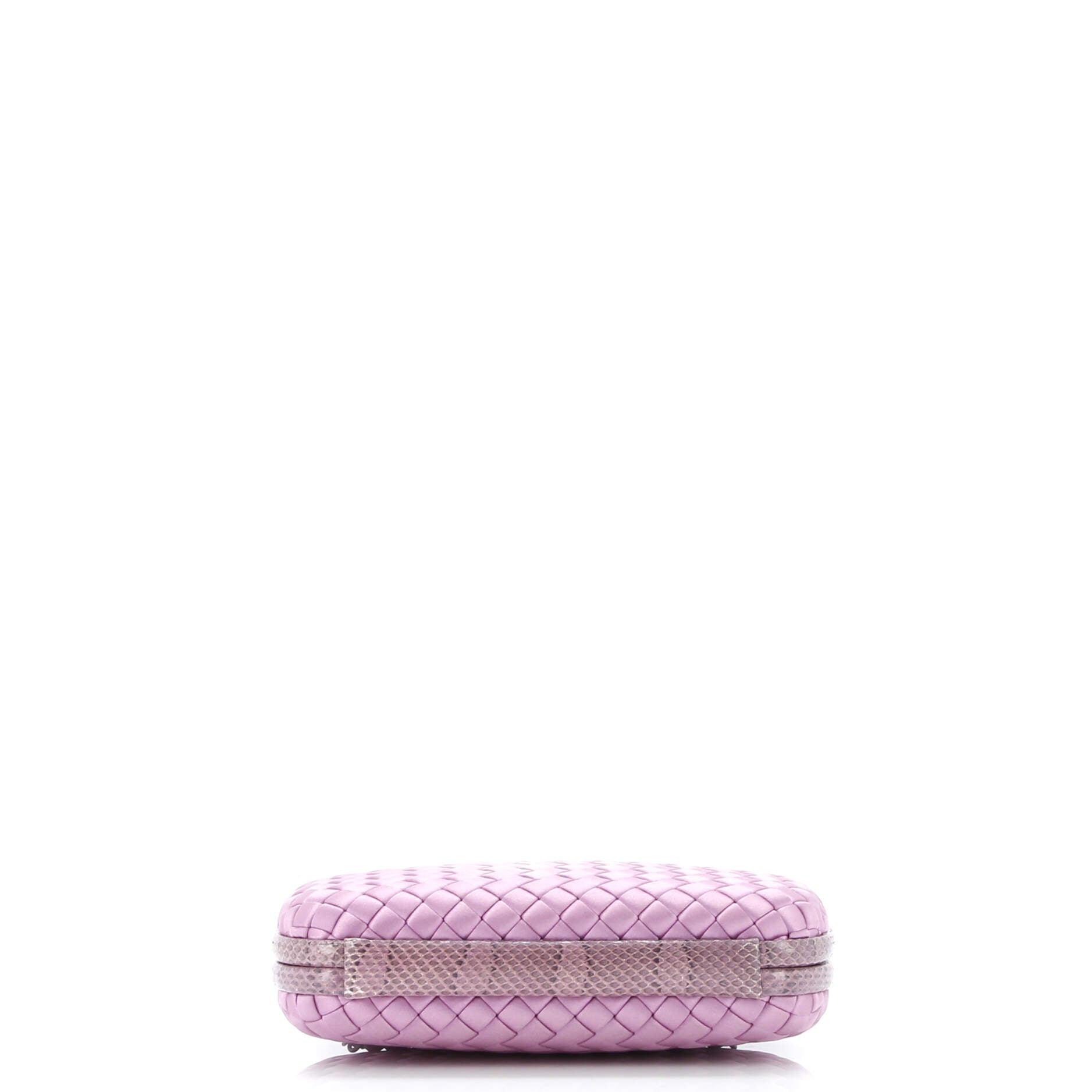 Box Knot Clutch Intrecciato Satin Small