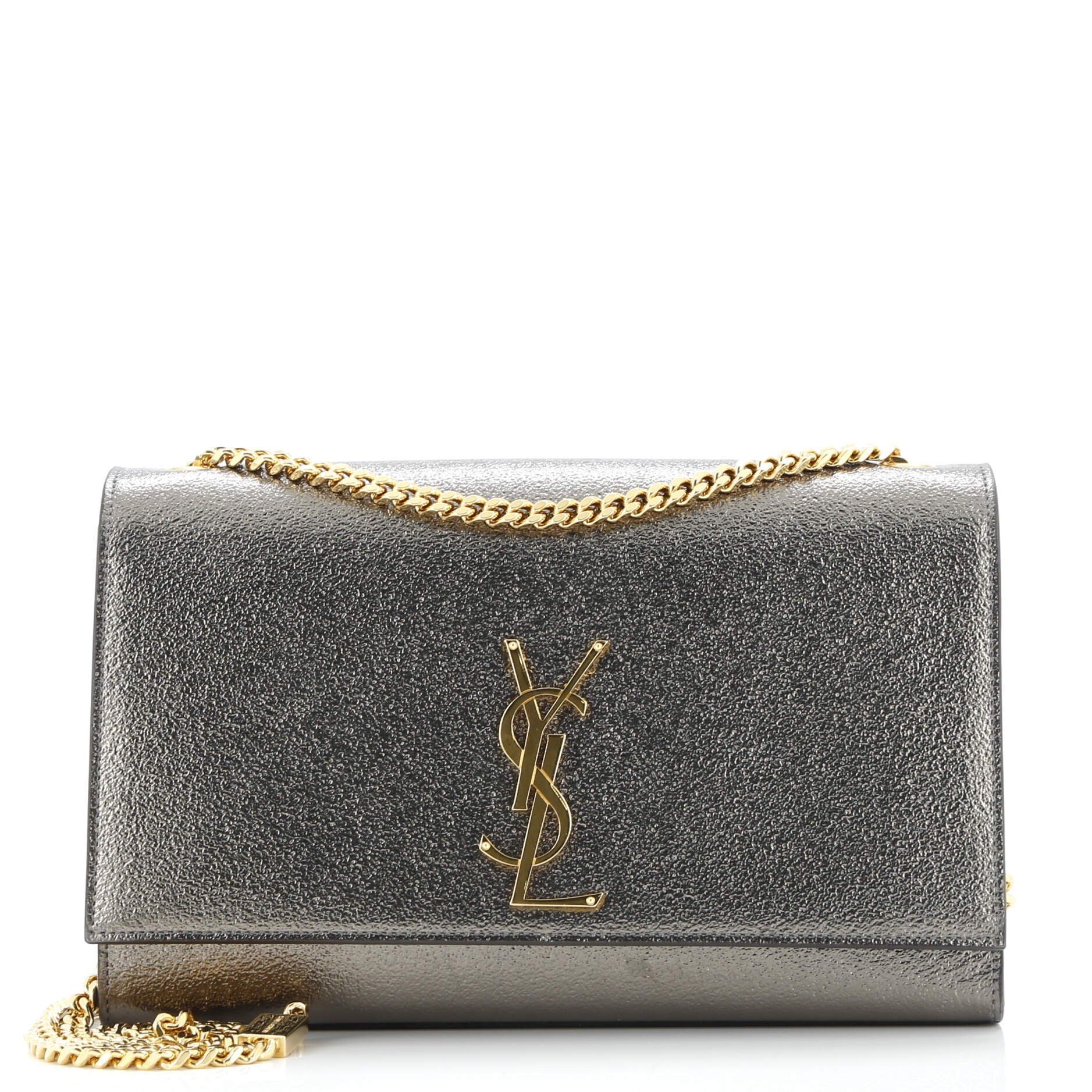 Classic Monogram Crossbody Bag Metallic Leather Medium