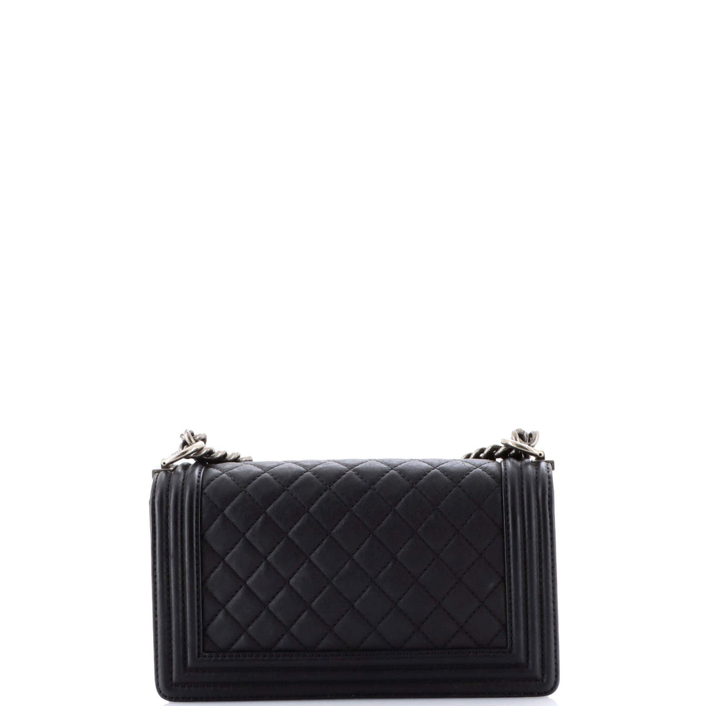 Paris-Dallas Boy Flap Bag Quilted Calfskin with Metal Adornments Old Medium
