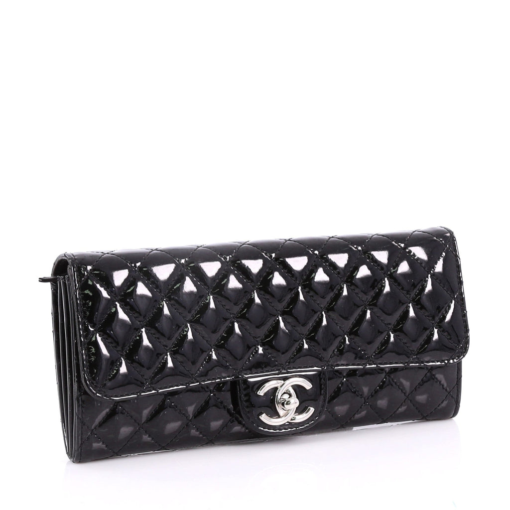 Wallet On Chain Clutch Quilted Patent East West