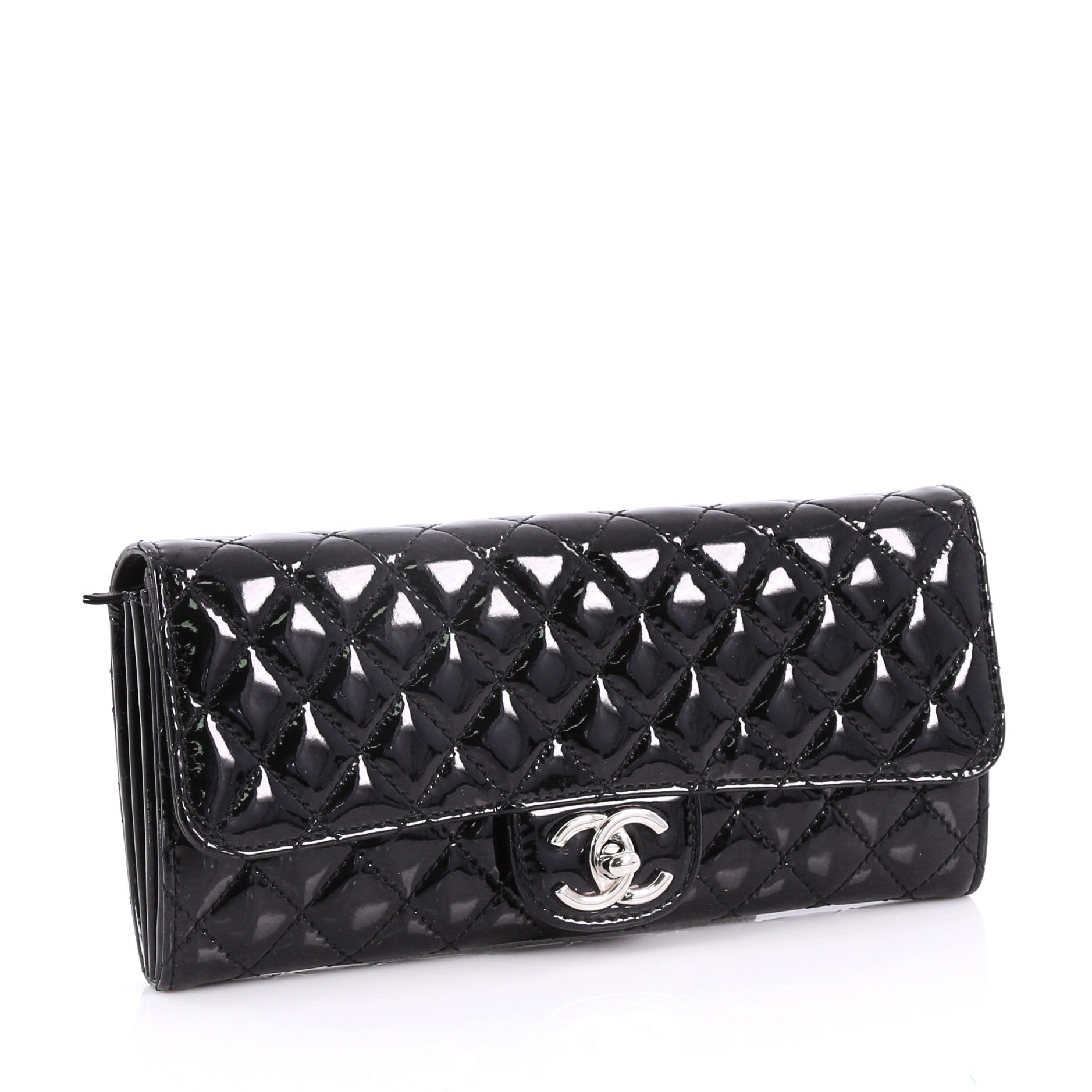 Wallet On Chain Clutch Quilted Patent East West