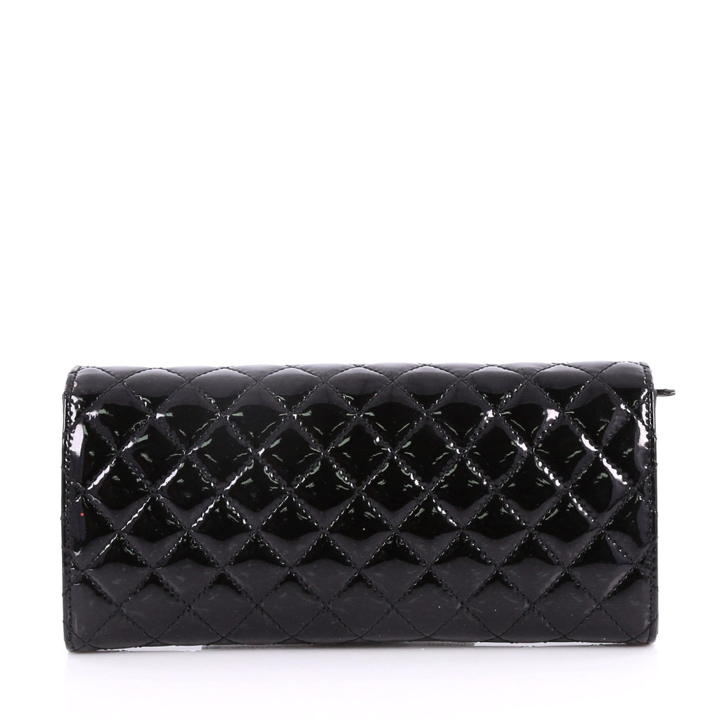 Wallet On Chain Clutch Quilted Patent East West