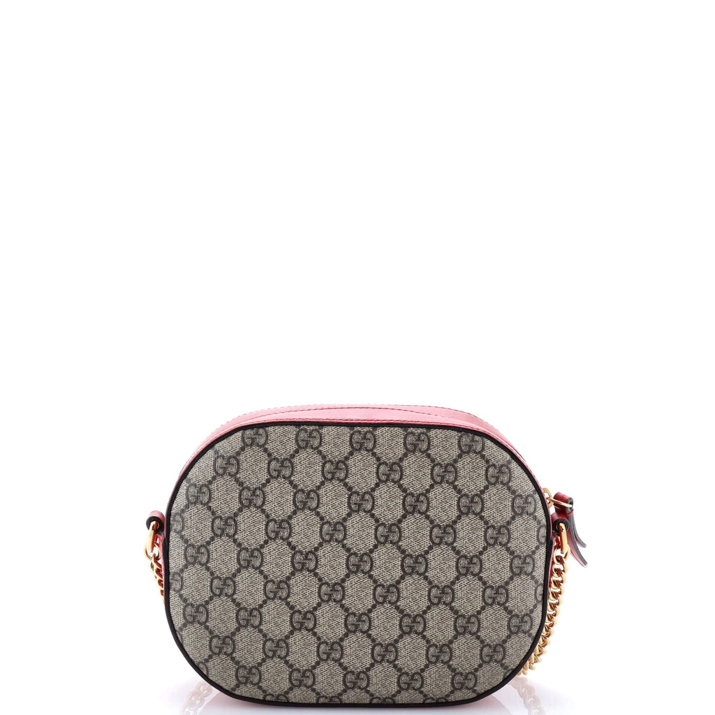 Chain Crossbody Bag Embroidered GG Coated Canvas Mini