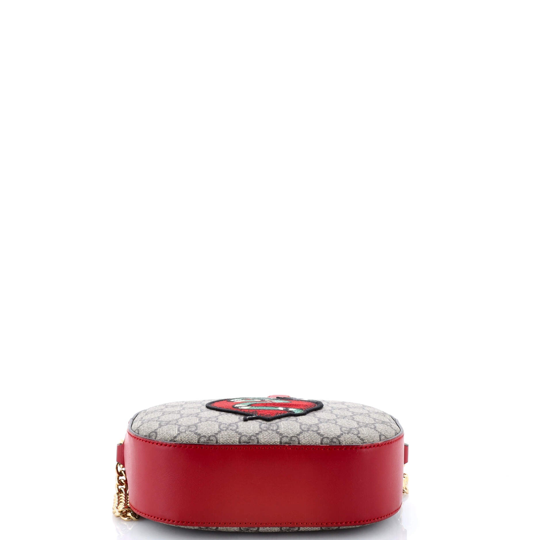 Chain Crossbody Bag Embroidered GG Coated Canvas Mini