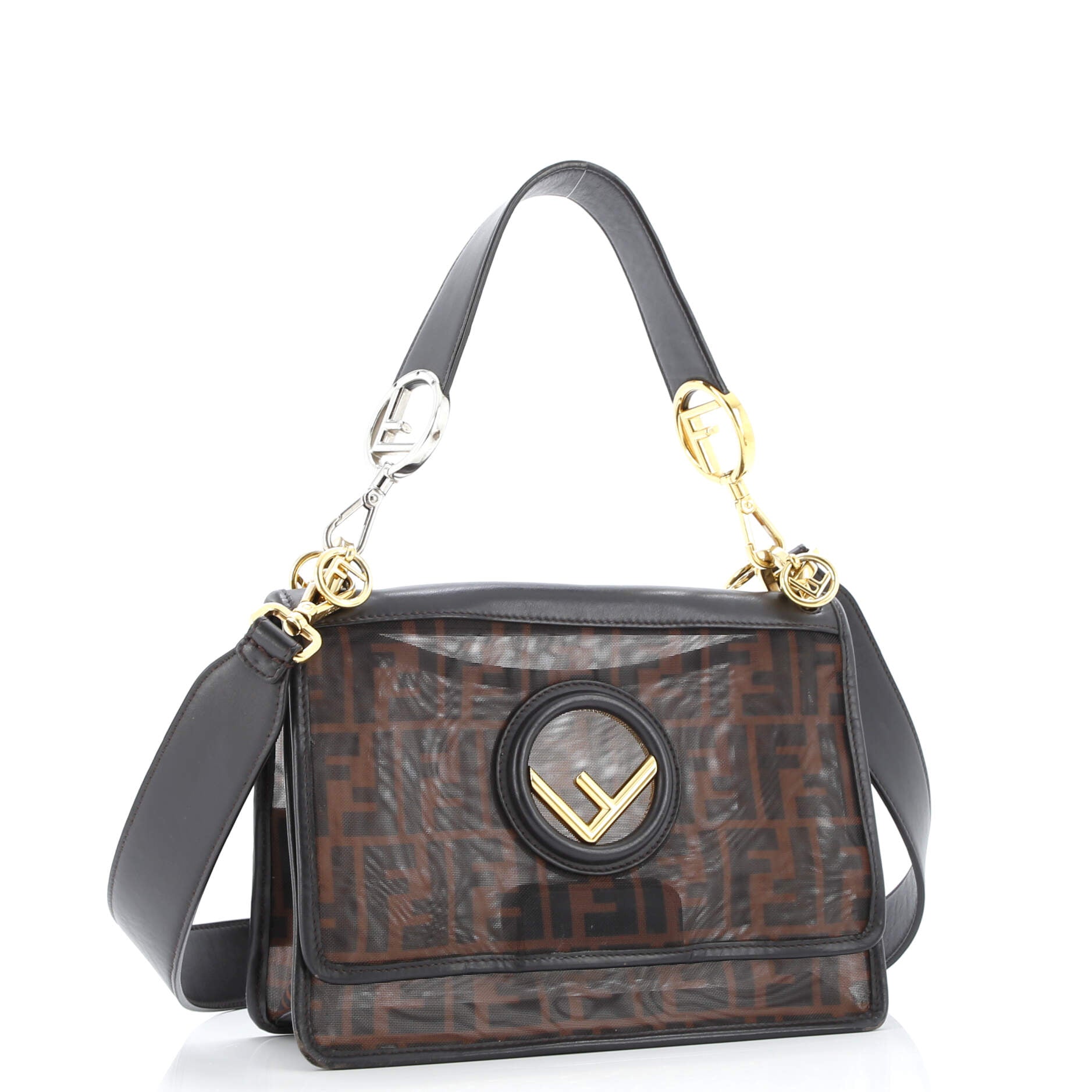 Kan I F Shoulder Bag Zucca Mesh Medium
