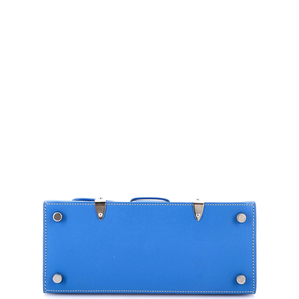 Structured Saigon Top Handle Bag Coated Canvas with Leather Mini
