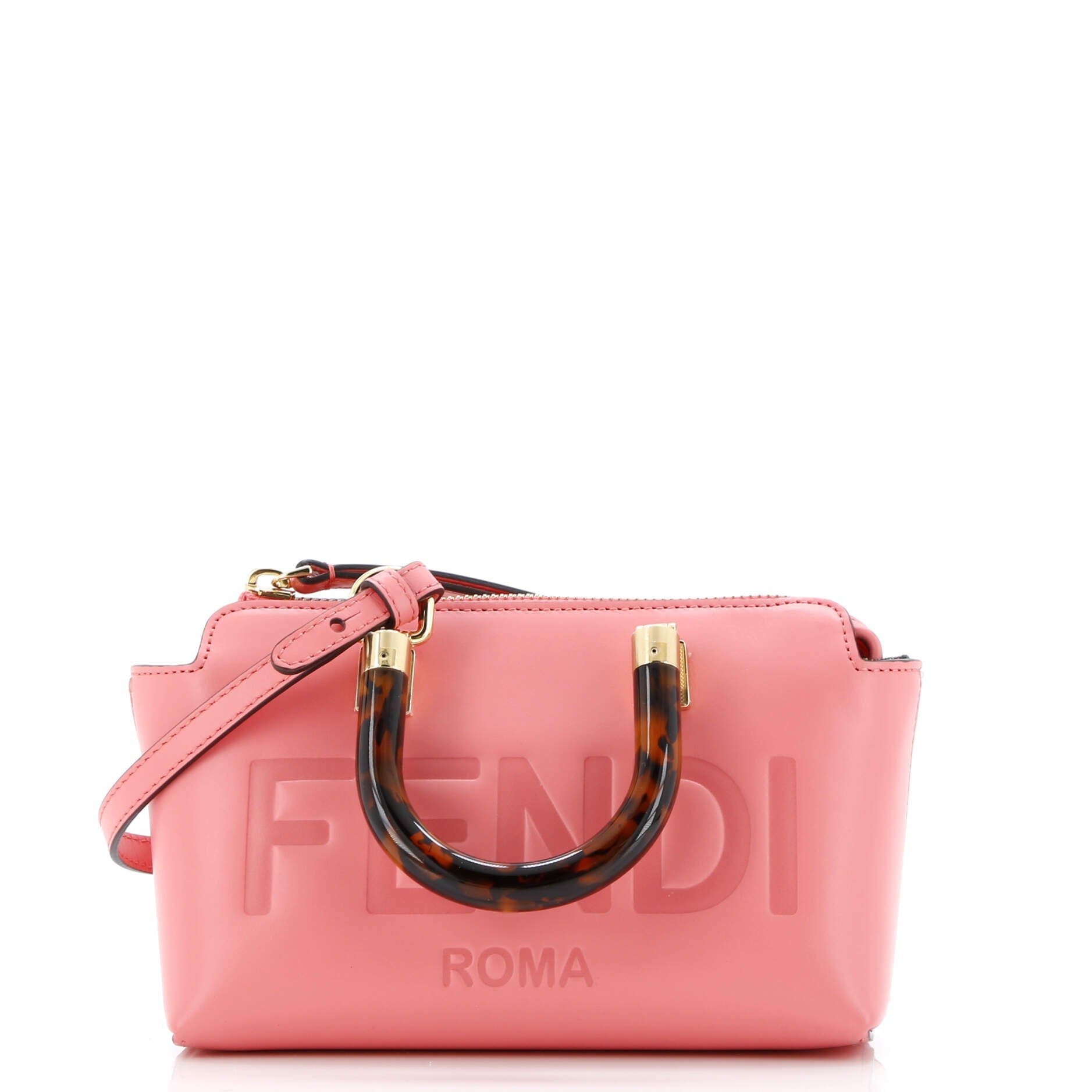 Logo By The Way Top Handle Bag Embossed Leather Mini
