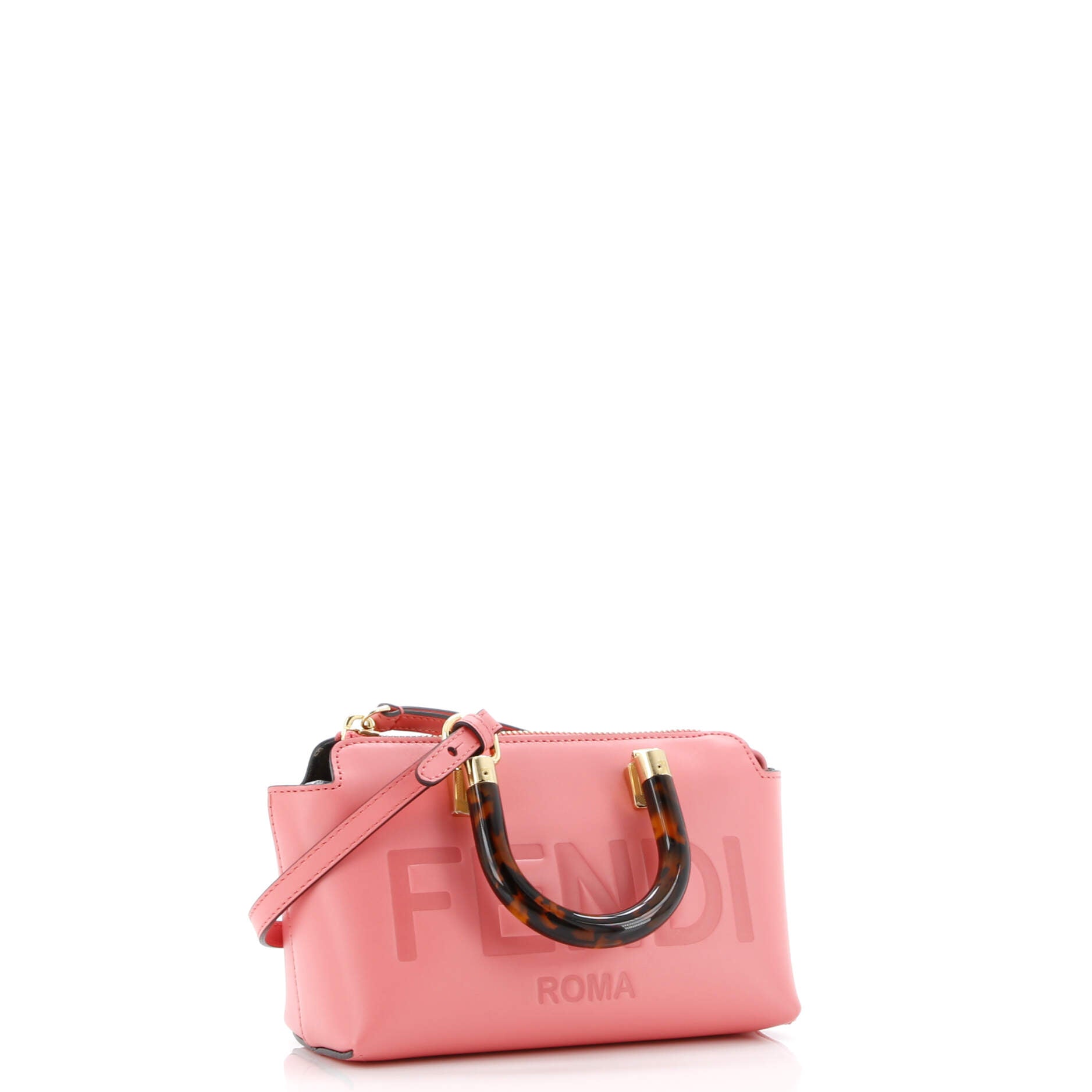 Logo By The Way Top Handle Bag Embossed Leather Mini
