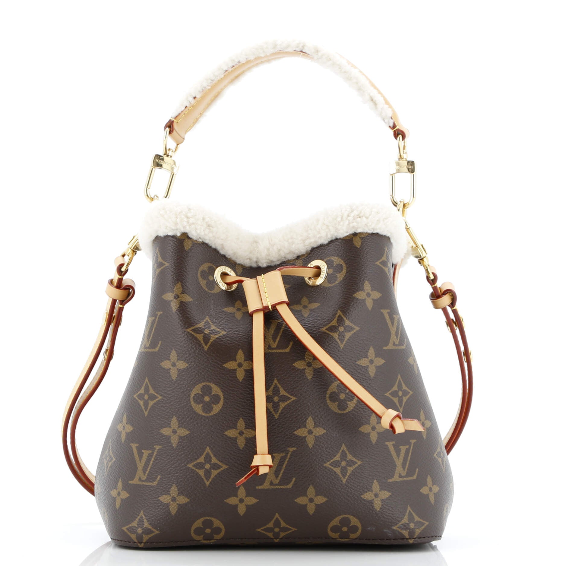 NeoNoe Handbag Monogram Canvas with Shearling BB