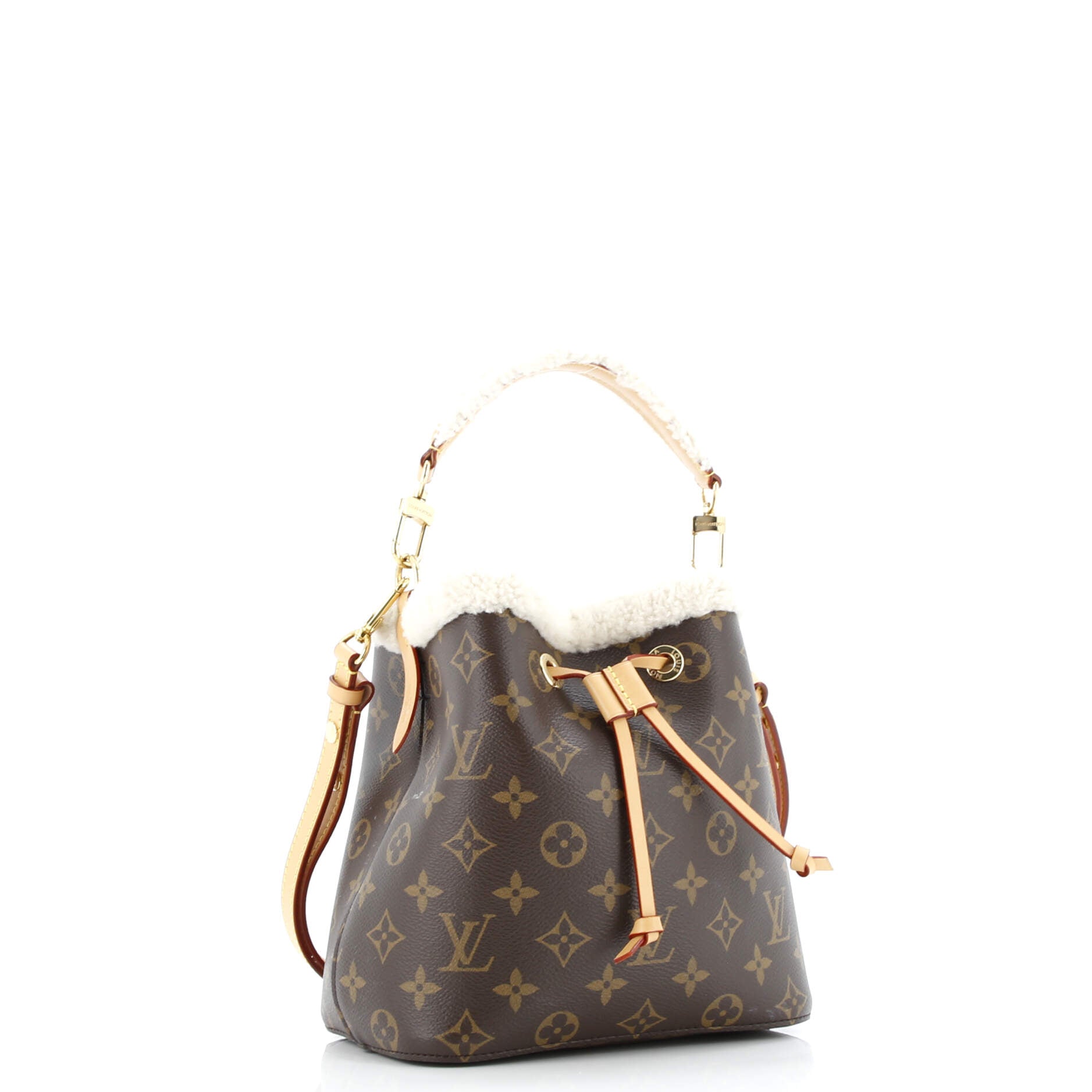 NeoNoe Handbag Monogram Canvas with Shearling BB