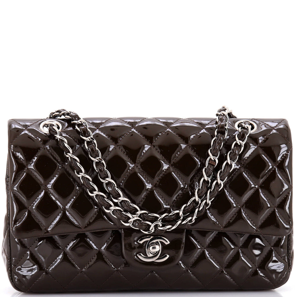 Classic Double Flap Bag Quilted Patent Medium