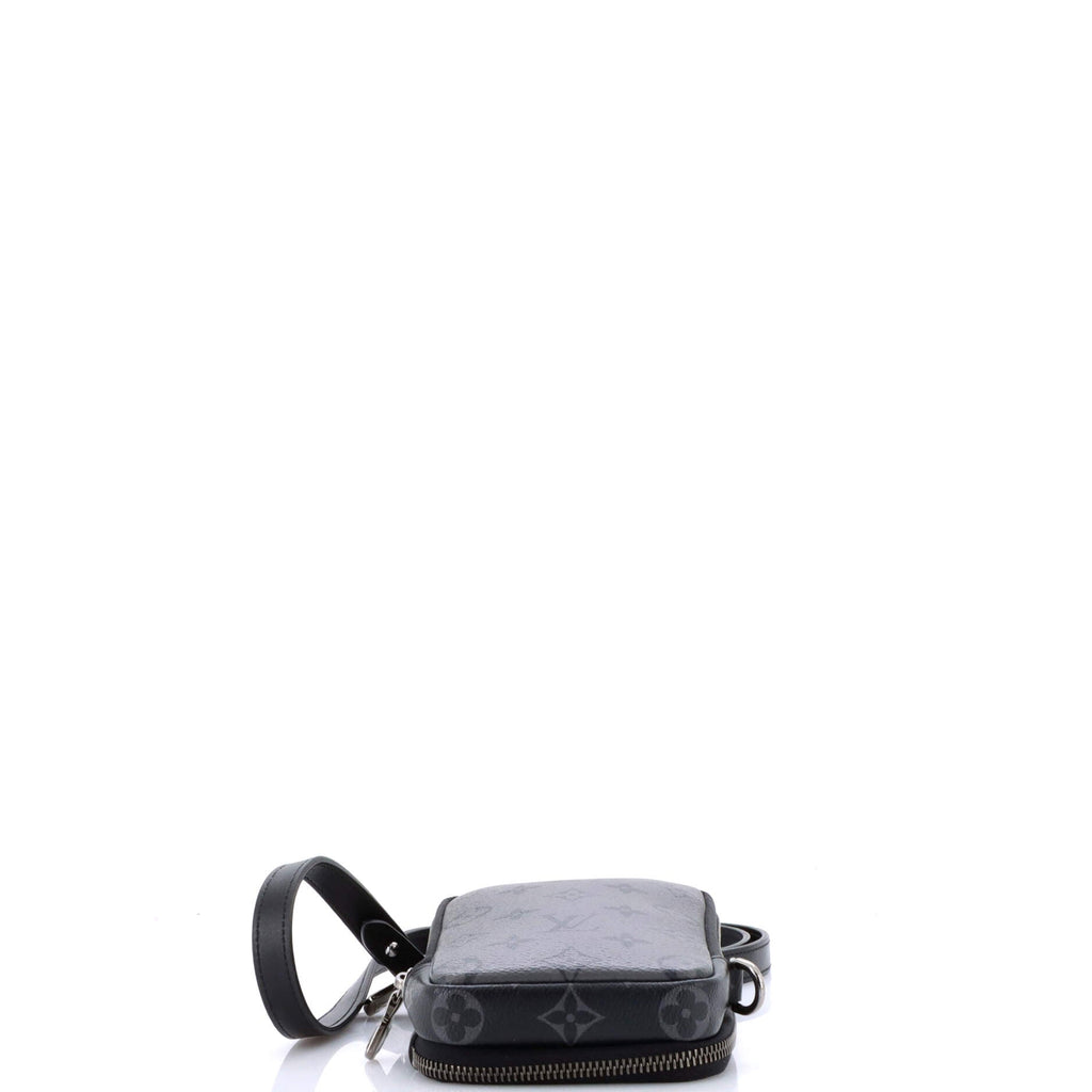 Double Phone Pouch Reverse Monogram Eclipse Canvas
