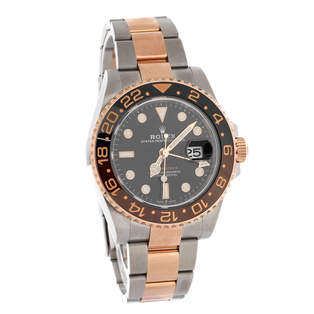 Oyster Perpetual Date GMT-Master II Rootbeer Automatic Watch Stainless Steel and Cerachrom with Rose Gold 40