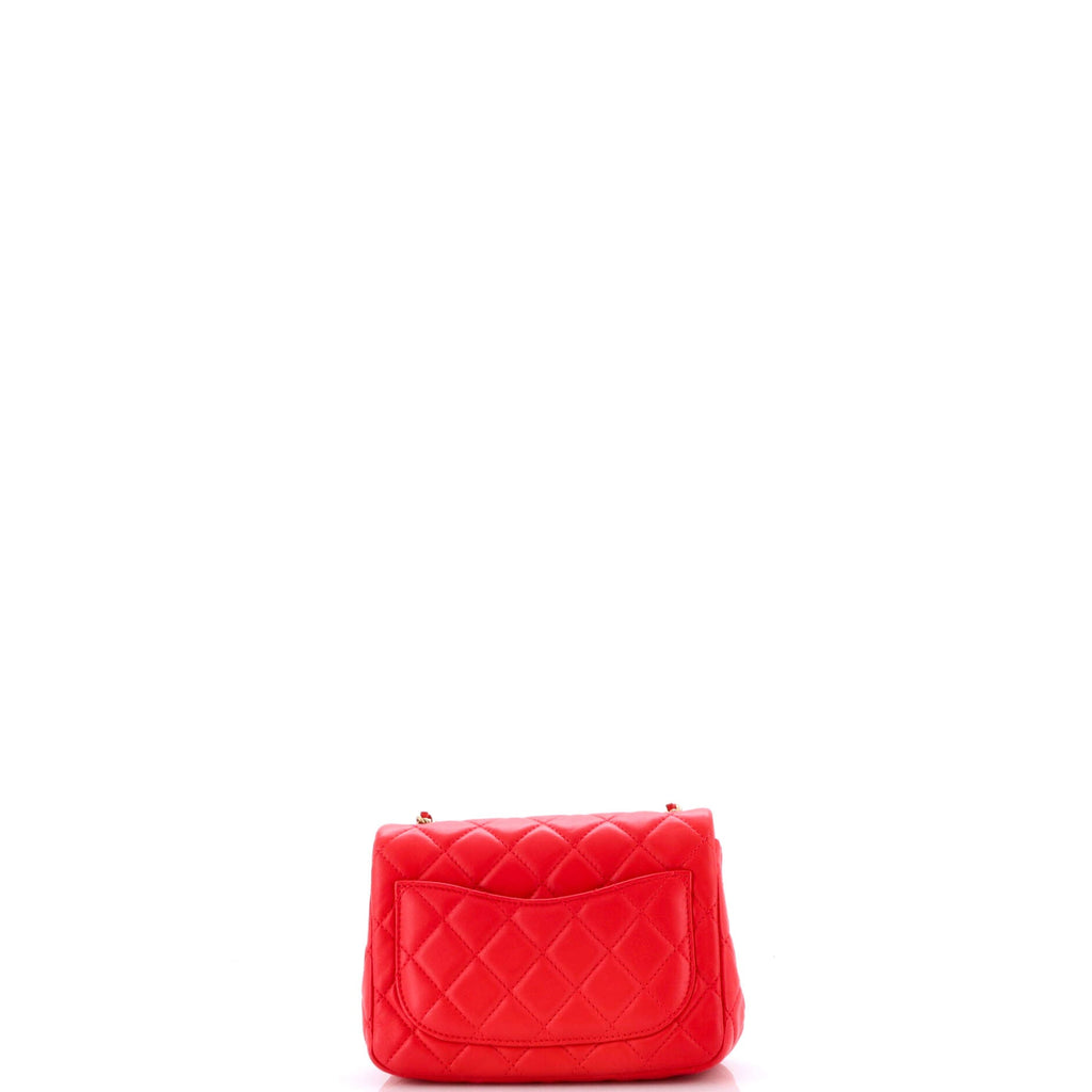 Pearl Crush Square Flap Bag Quilted Lambskin Mini