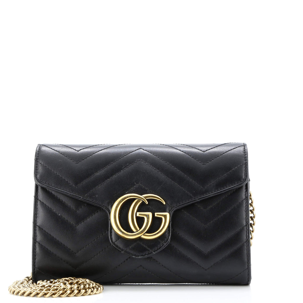 GG Marmont Chain Wallet Matelasse Leather Mini