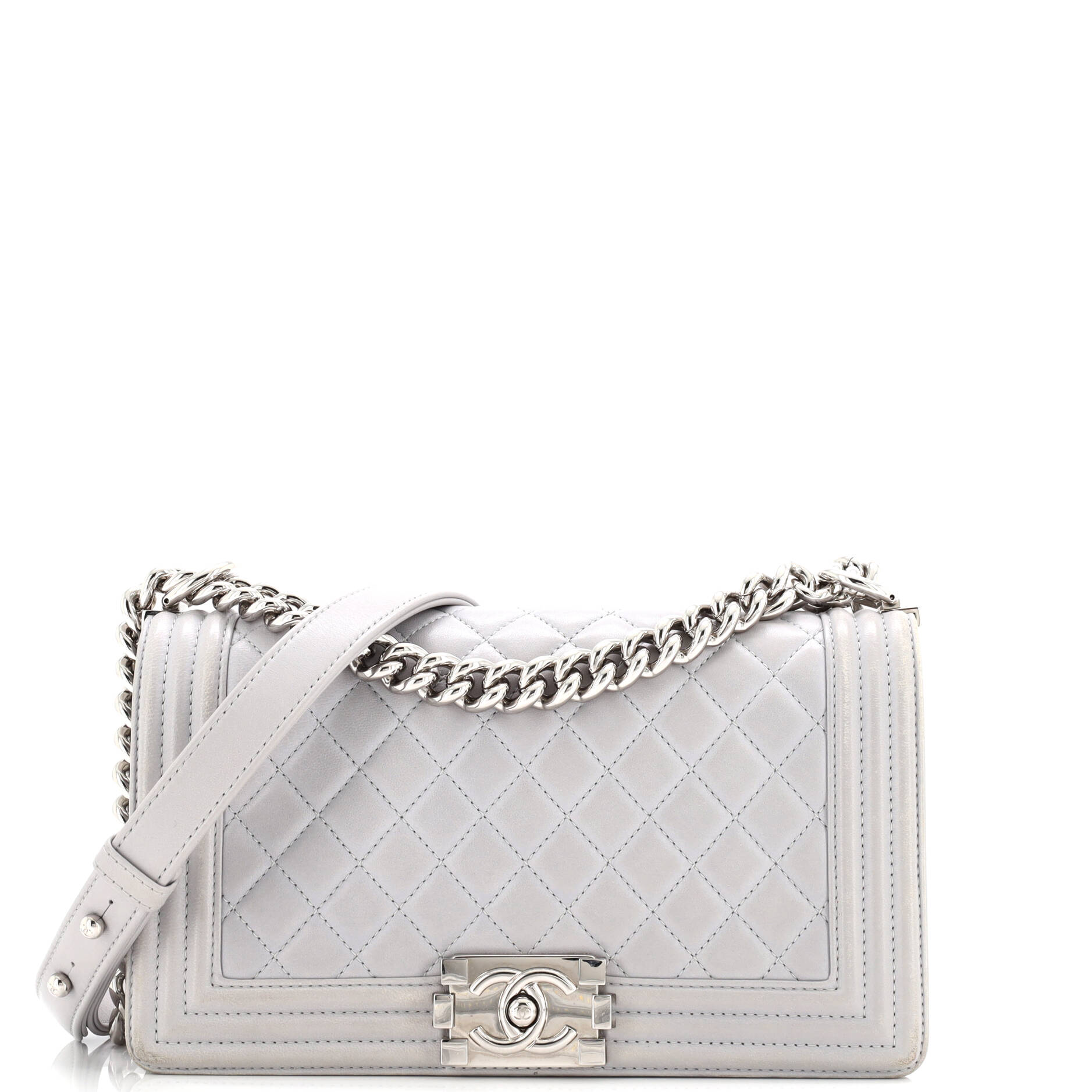 Boy Flap Bag Quilted Calfskin Old Medium