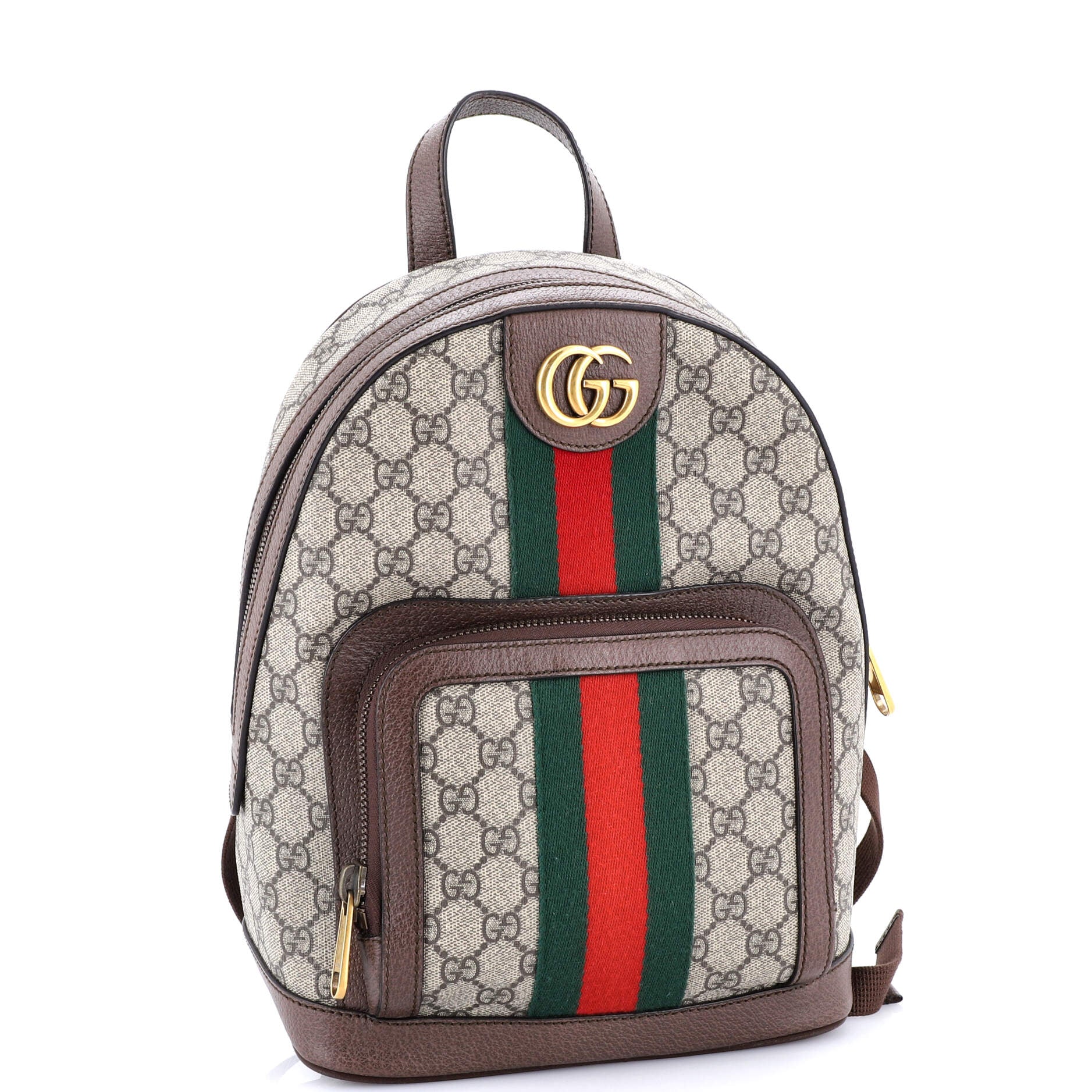 Ophidia Backpack GG Coated Canvas and Leather Small