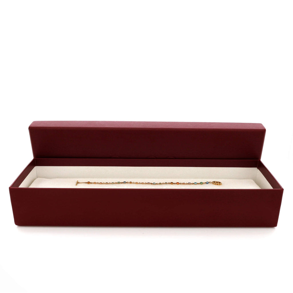 GG Running Chain Toggle Bracelet 18K Yellow Gold with Topaz, Quartz, Tsavorite and Sapphire
