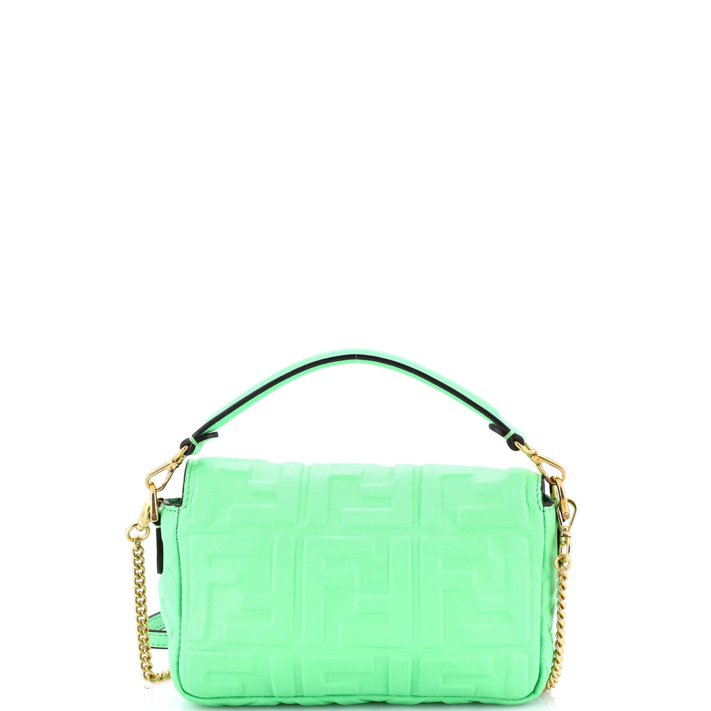 Baguette NM Bag Zucca Embossed Leather Mini