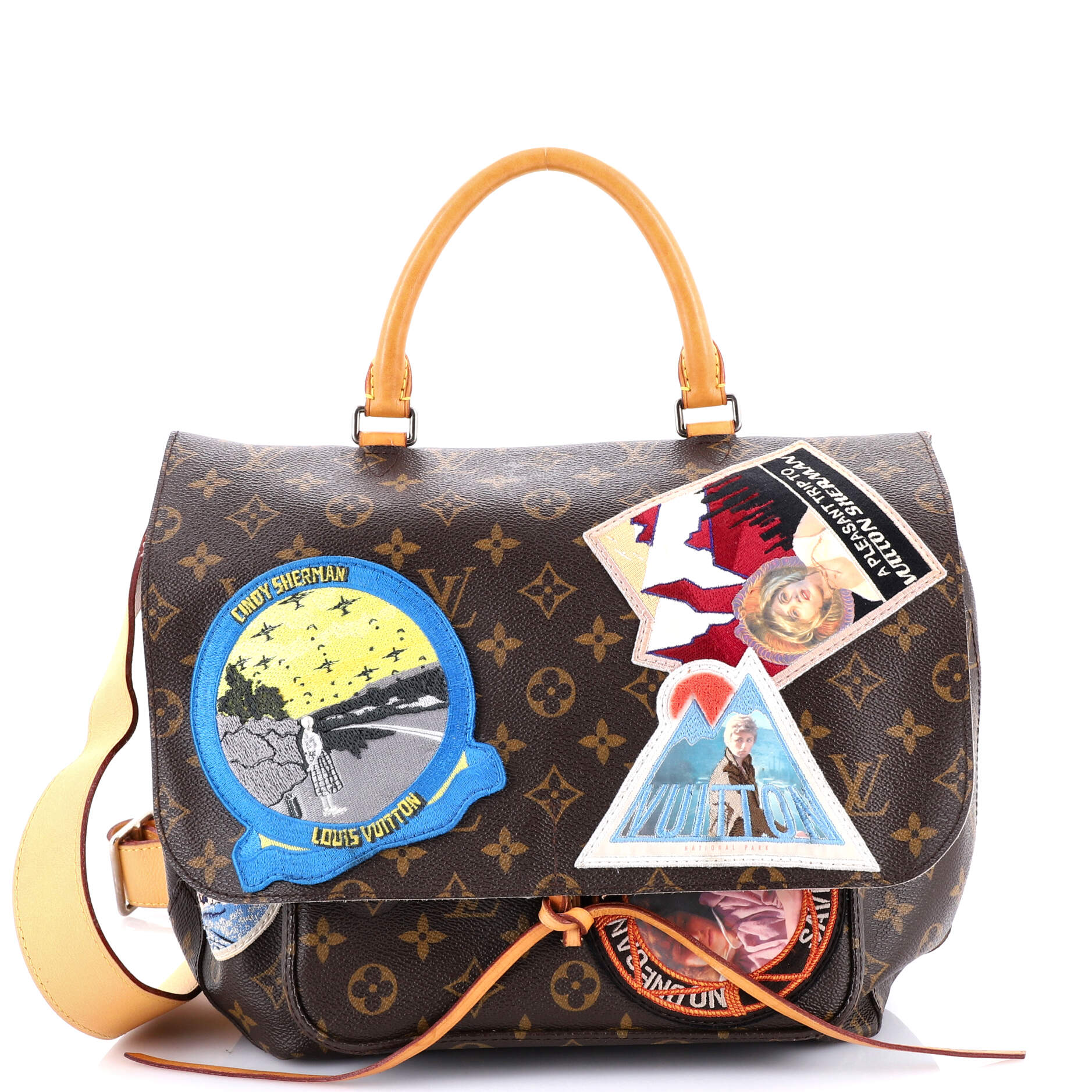 Cindy Sherman Camera Messenger Bag Patch Embellished Monogram Canvas