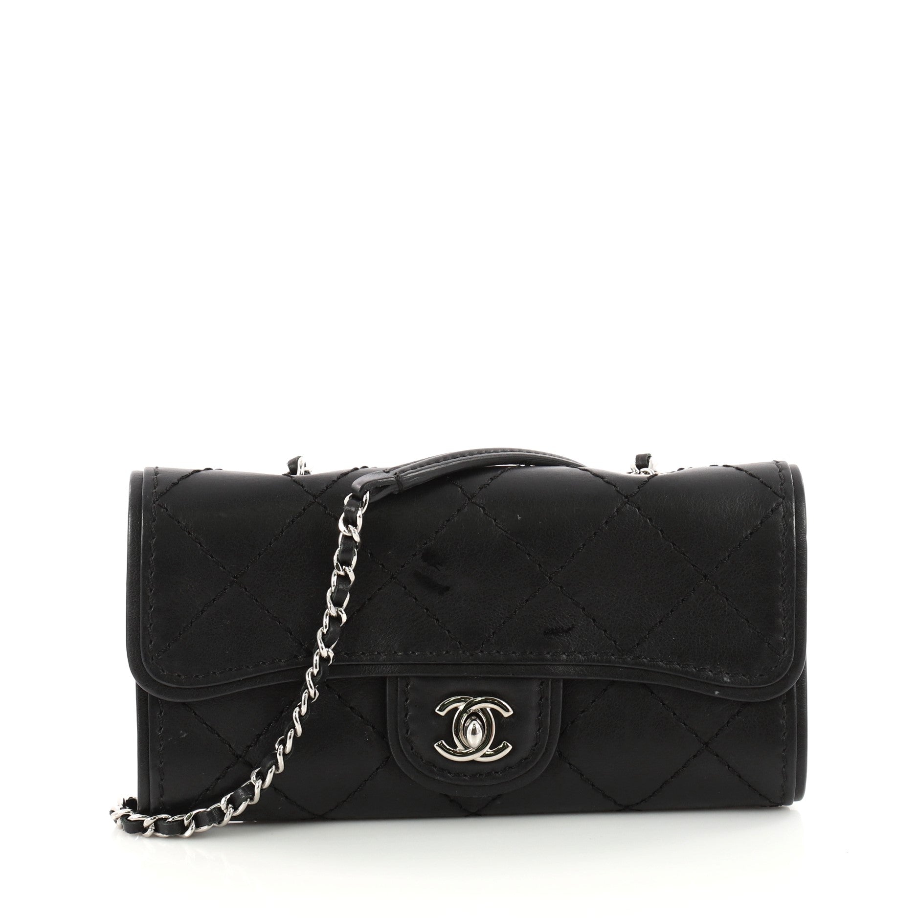 Citizen Chain Clutch Quilted Calfskin Small