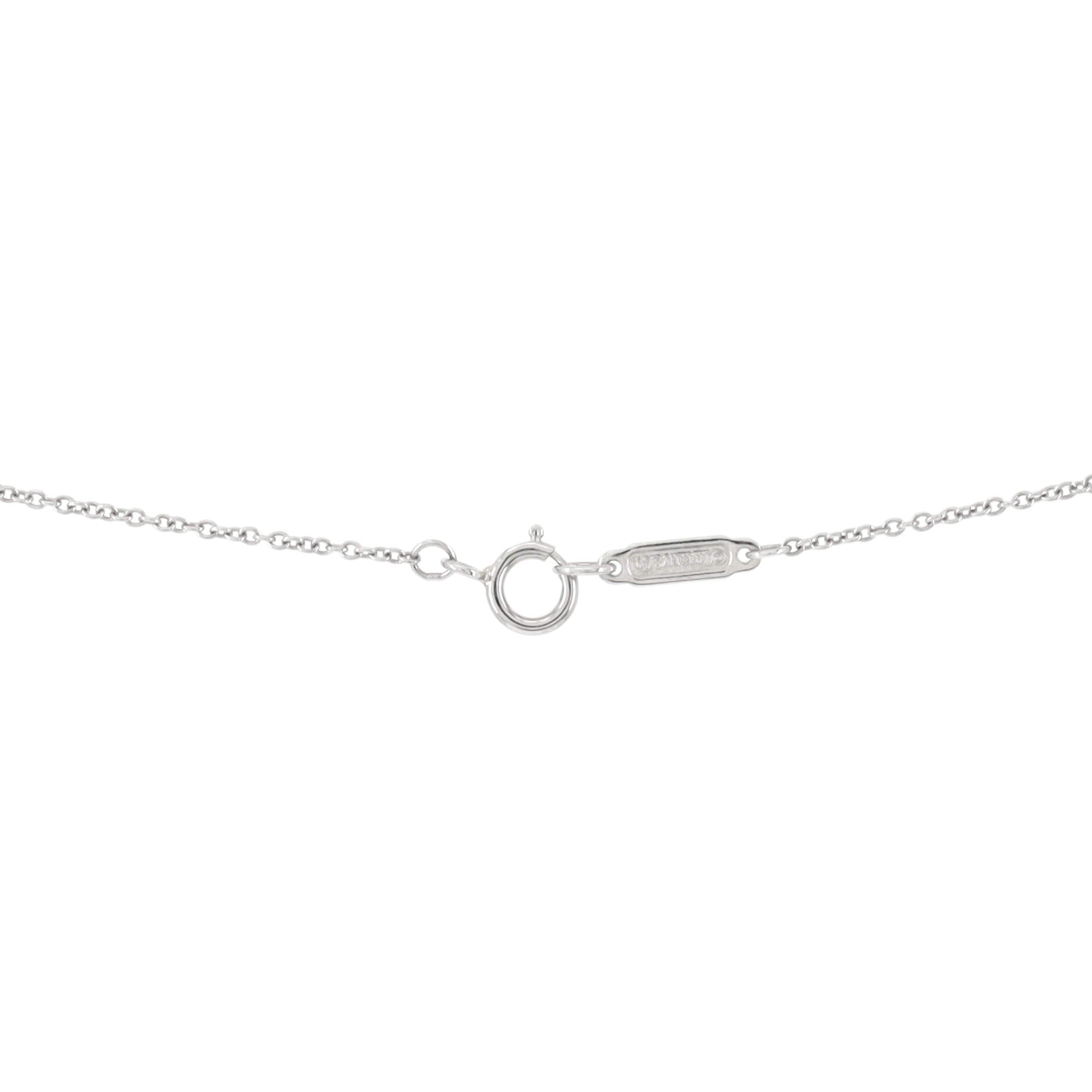 East-West Pendant Necklace Platinum with Diamonds 0.37CT