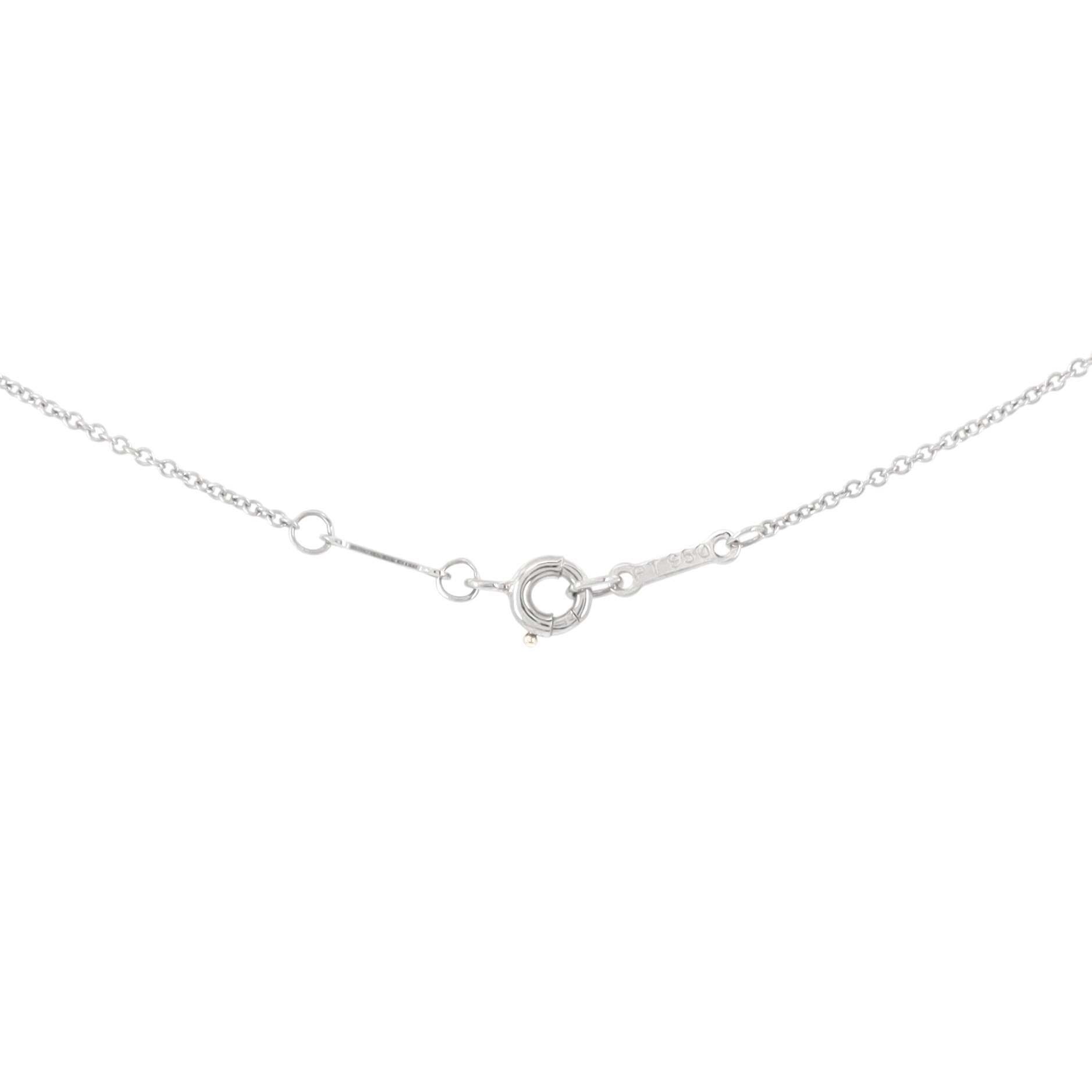 Elsa Peretti Diamonds by the Yard 3 Stone Necklace Platinum and Diamonds 0.30CT