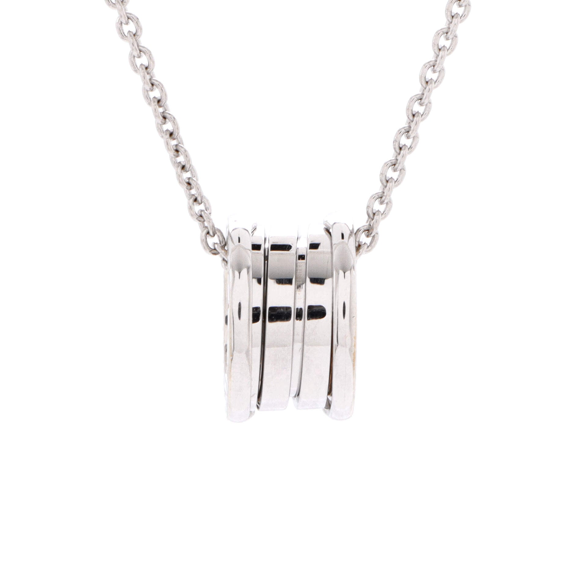 B.Zero1 Pendant Necklace 18K White Gold