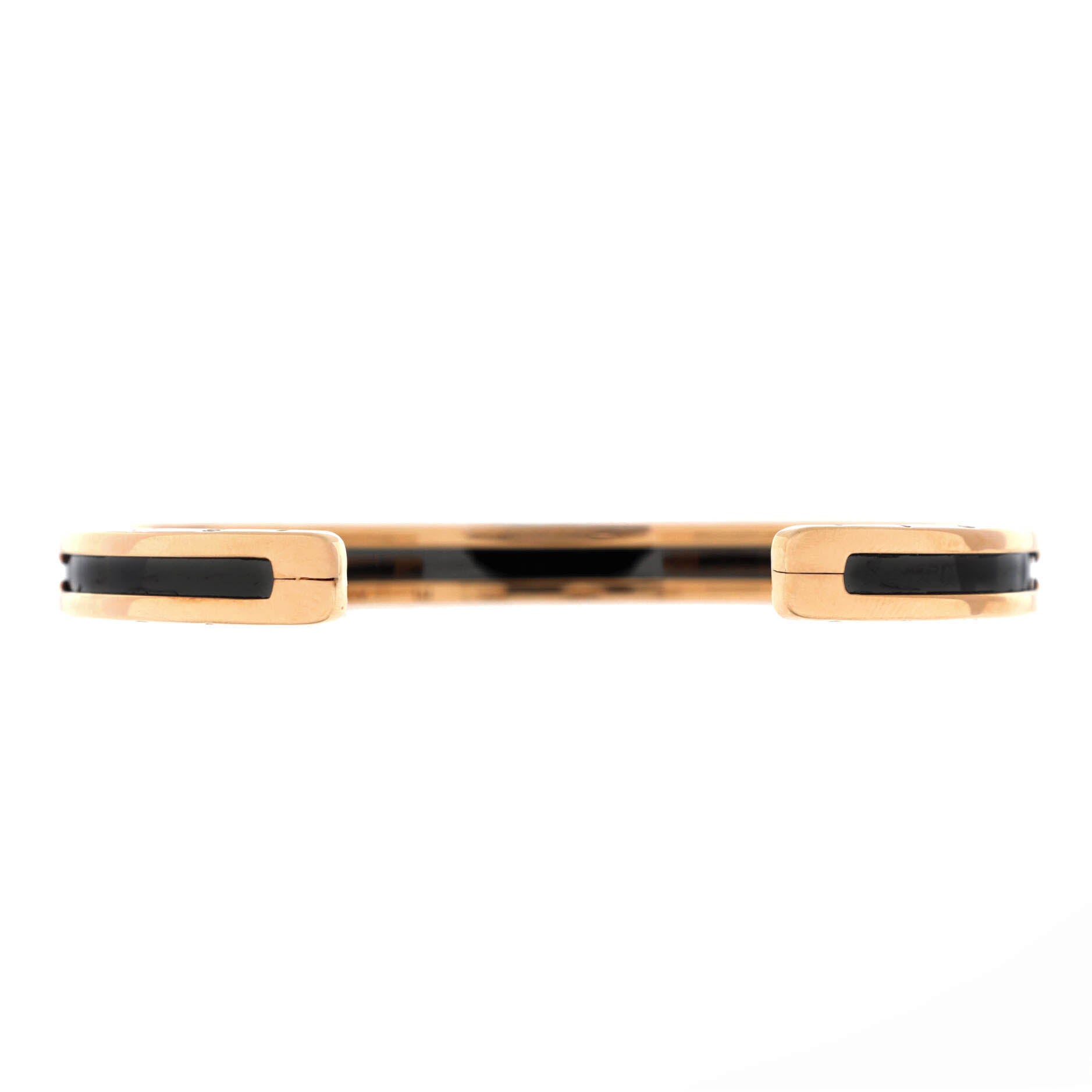 B.Zero1 Cuff Bracelet 18K Rose Gold and Stainless Steel