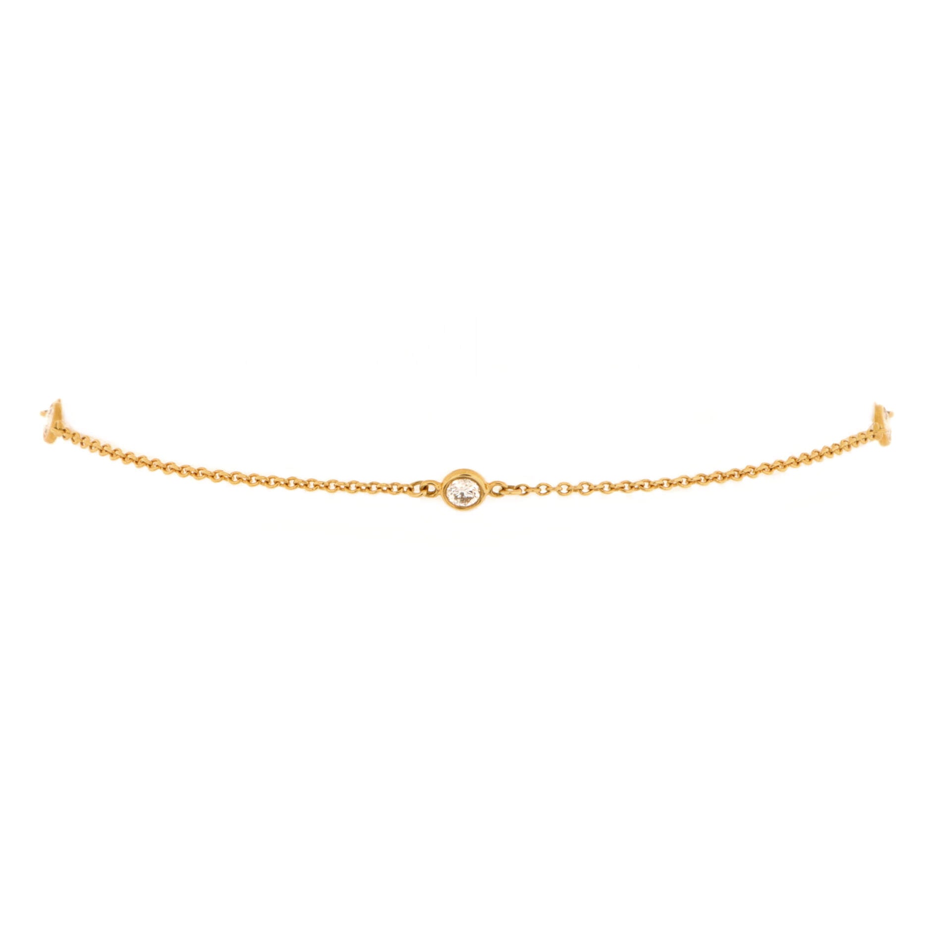 Elsa Peretti Diamonds by the Yard 3 Stone Bracelet 18K Yellow Gold with Diamonds
