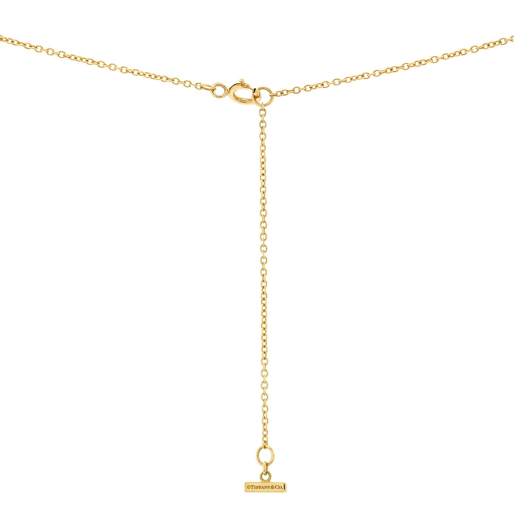T Circle Pendant Necklace 18K Yellow Gold with Carnelian and Diamonds Small