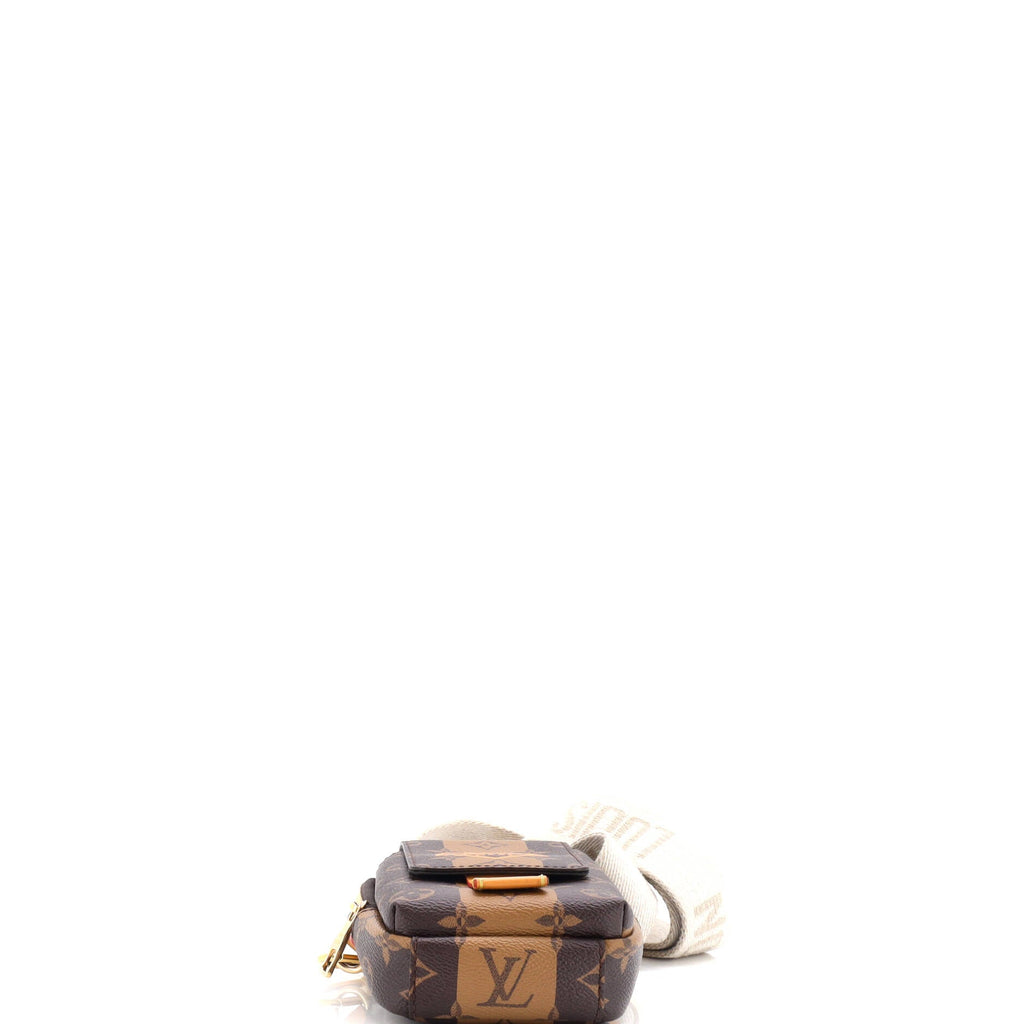 Nigo Flap Double Phone Pouch Limited Edition Stripes Monogram Canvas