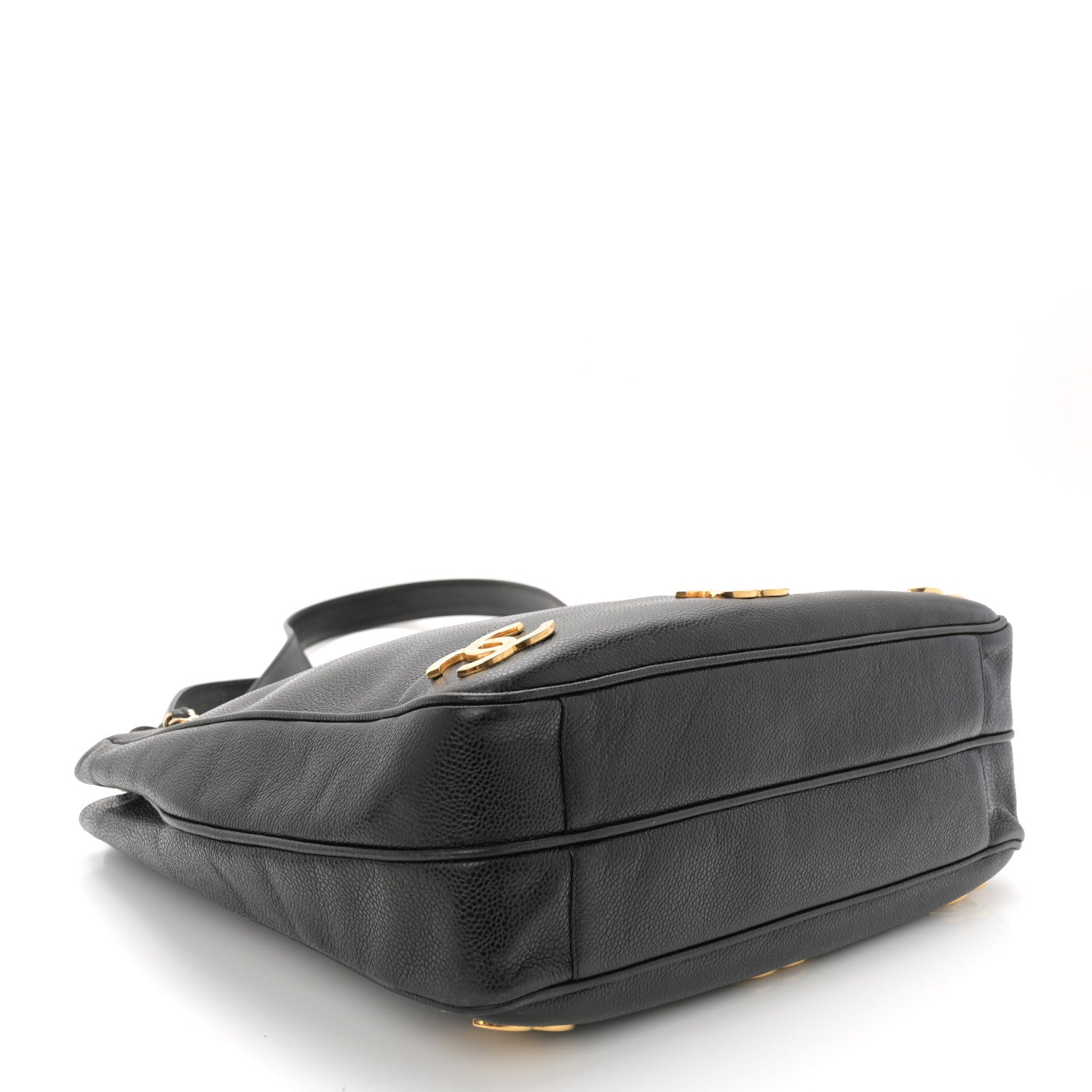 Caviar Triple CC Shoulder Bag Black