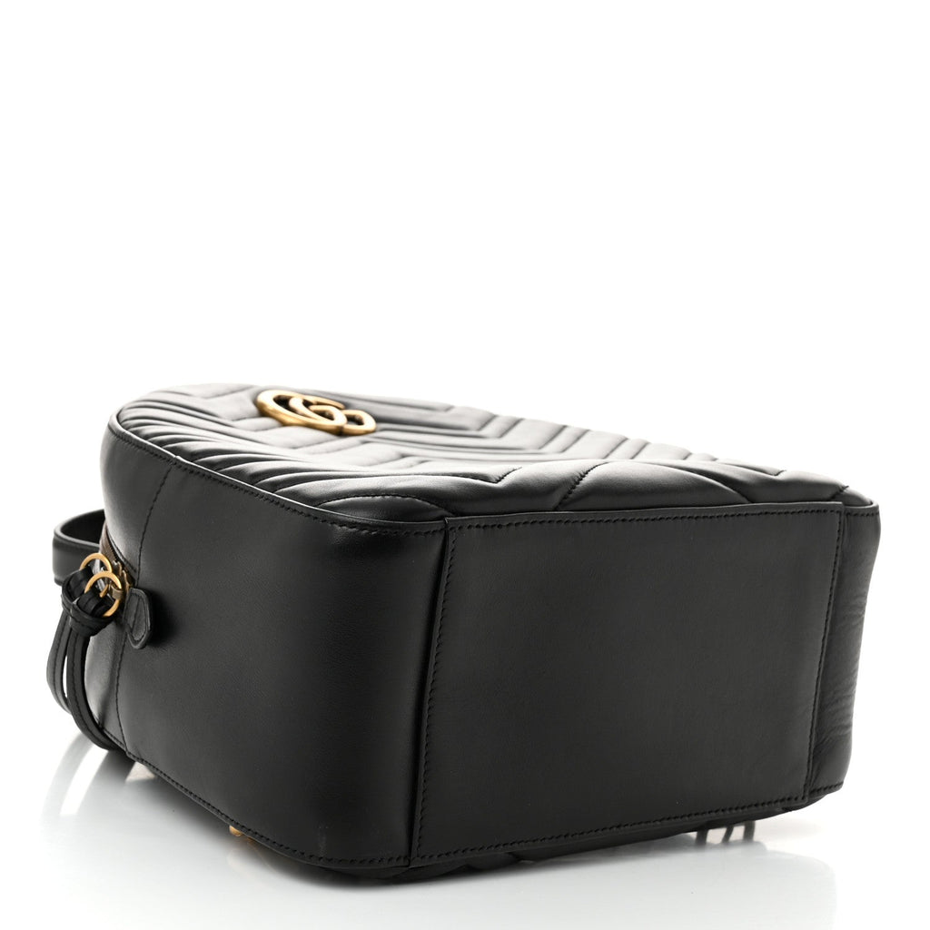 Calfskin Matelasse GG Marmont Dome Backpack Black