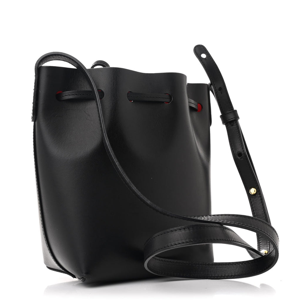 Calfskin Mini Mini Bucket Bag Black Flamma