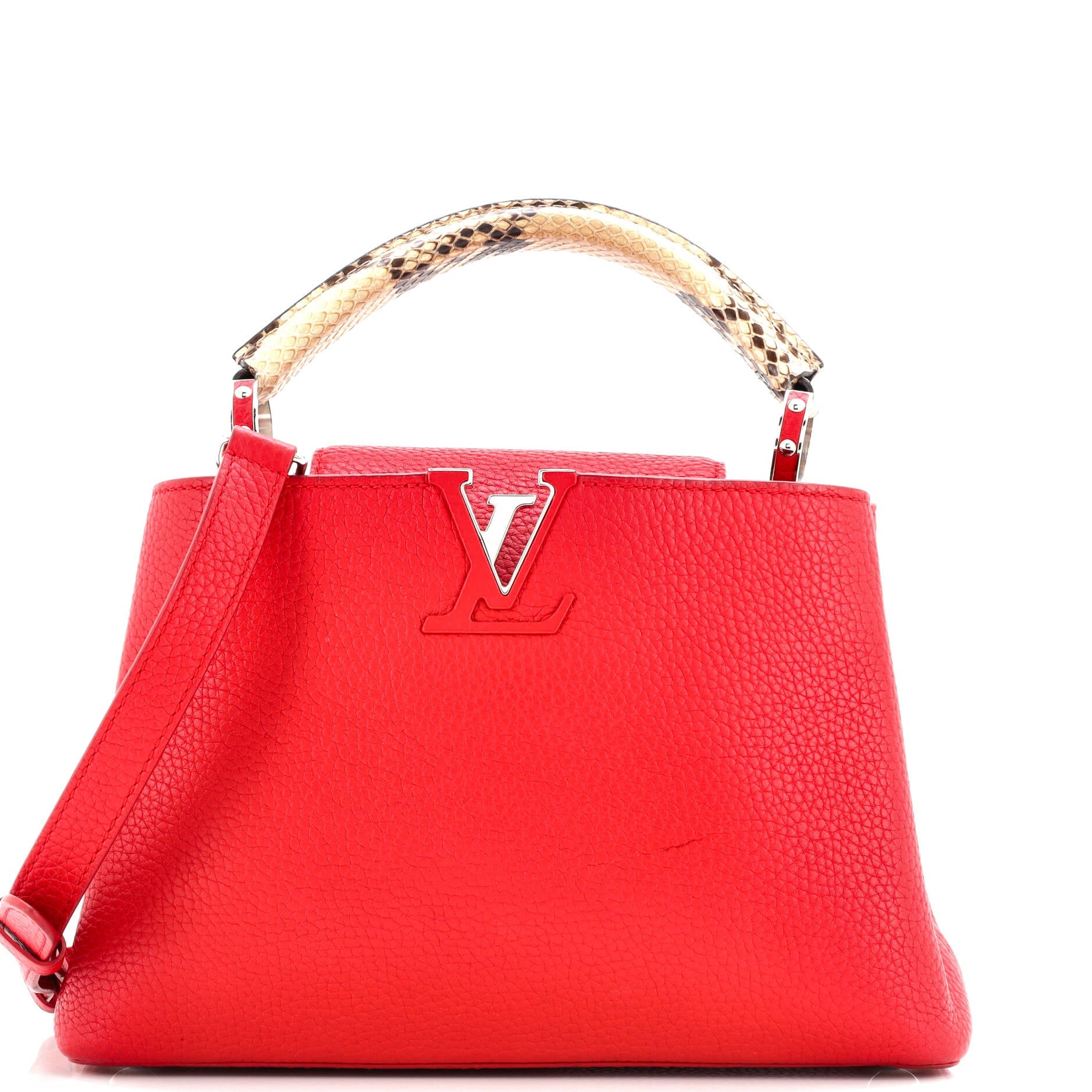 Capucines Bag Leather with Snakeskin BB
