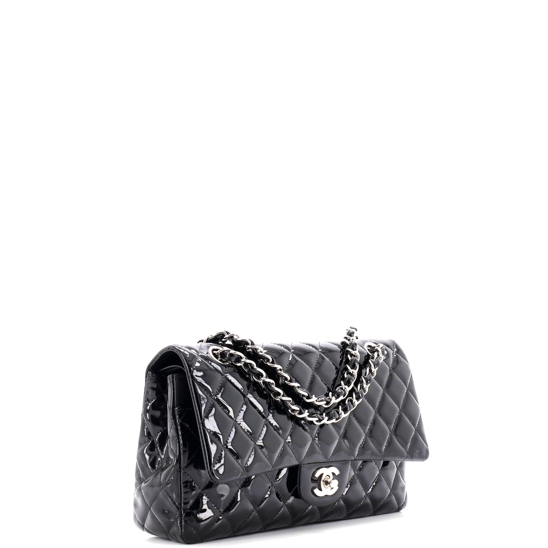 Classic Double Flap Bag Quilted Patent Medium